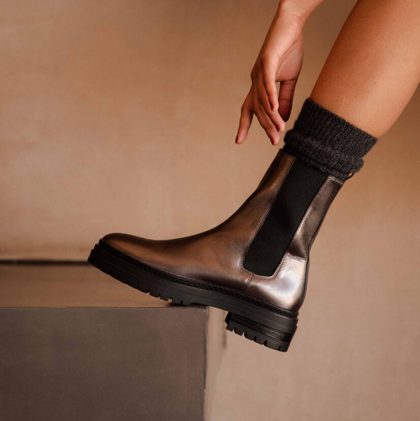 bottines dorées bobbies
