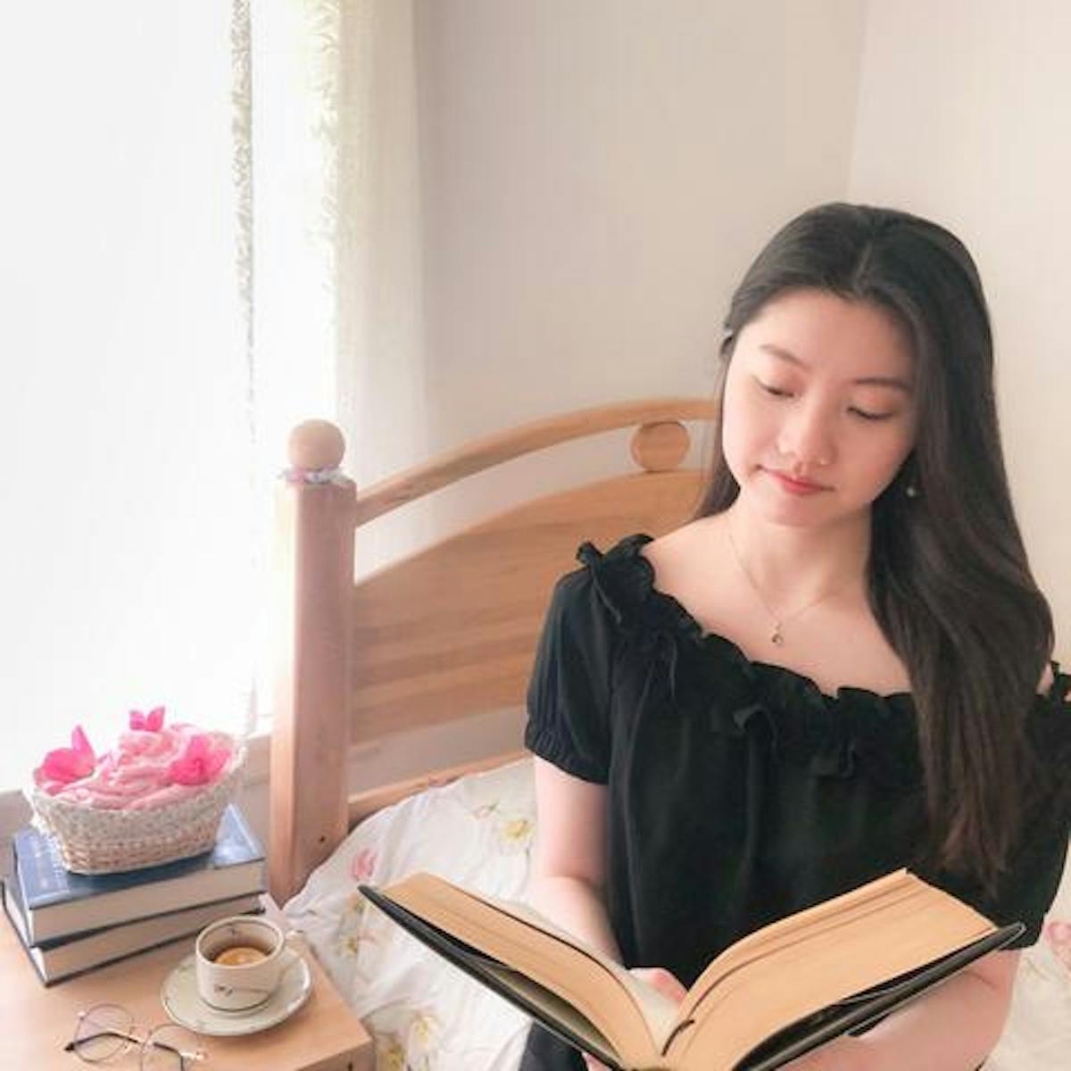 Woman reading a book