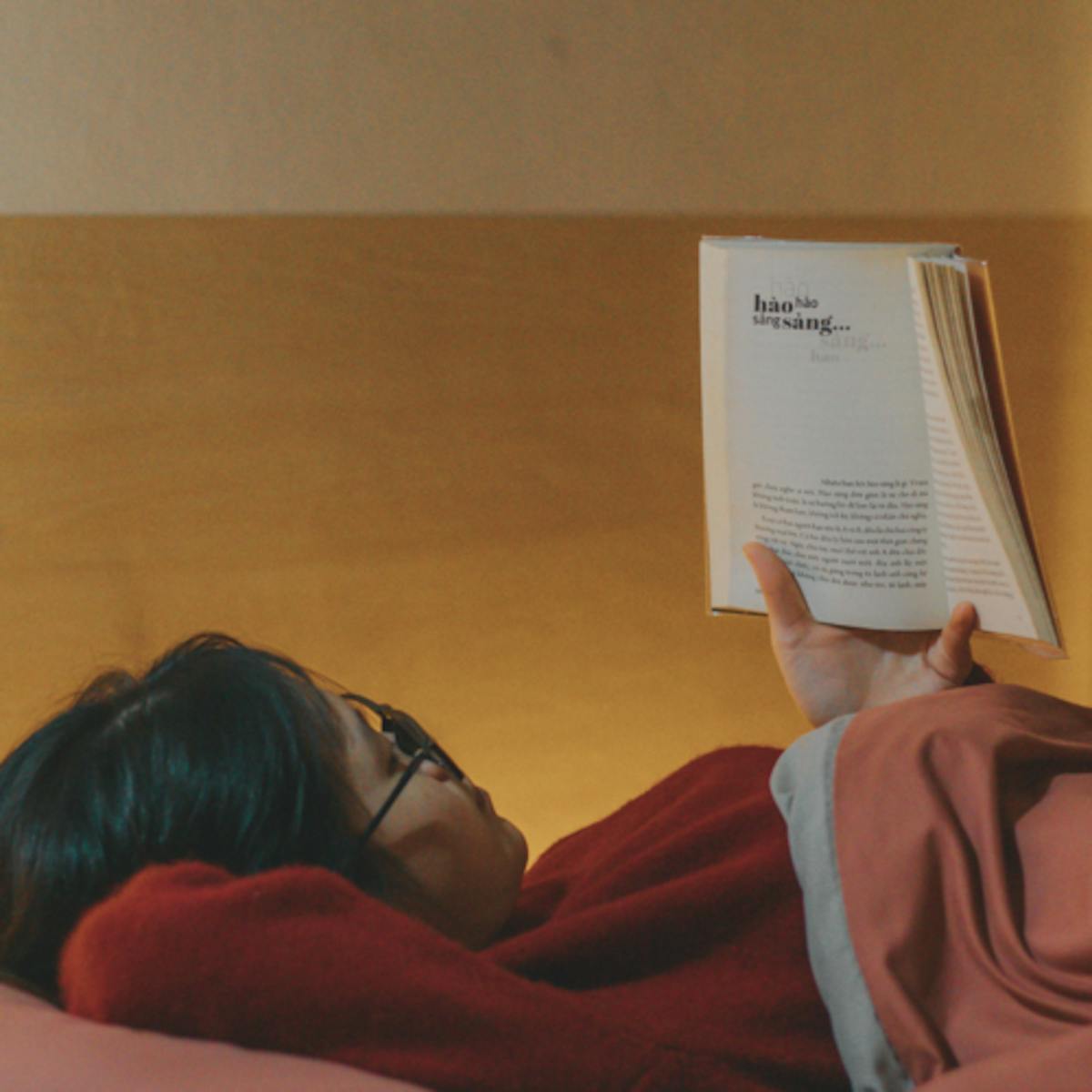 Woman reading a book