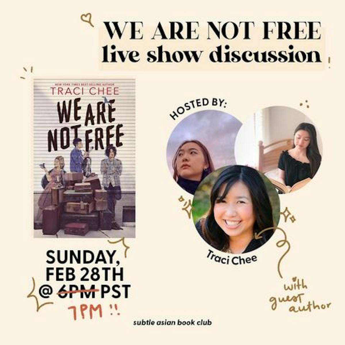 Poster of a live show discussion named We are not free