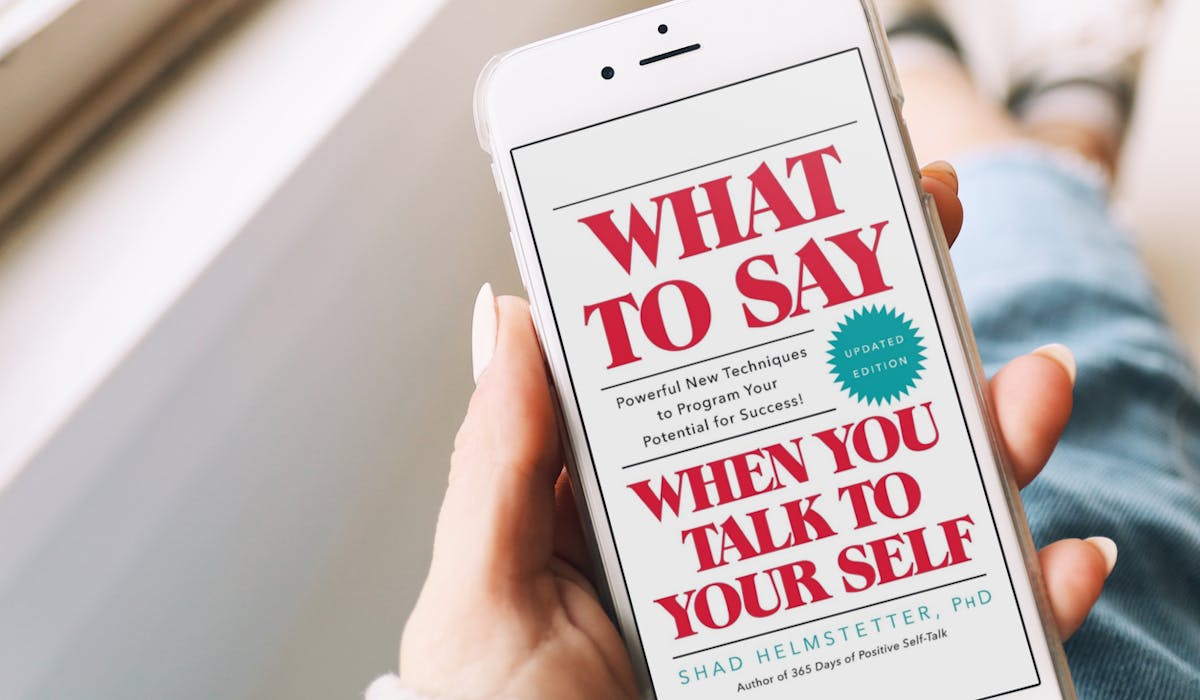 Lady reading: What to Say When You Talk to Yourself