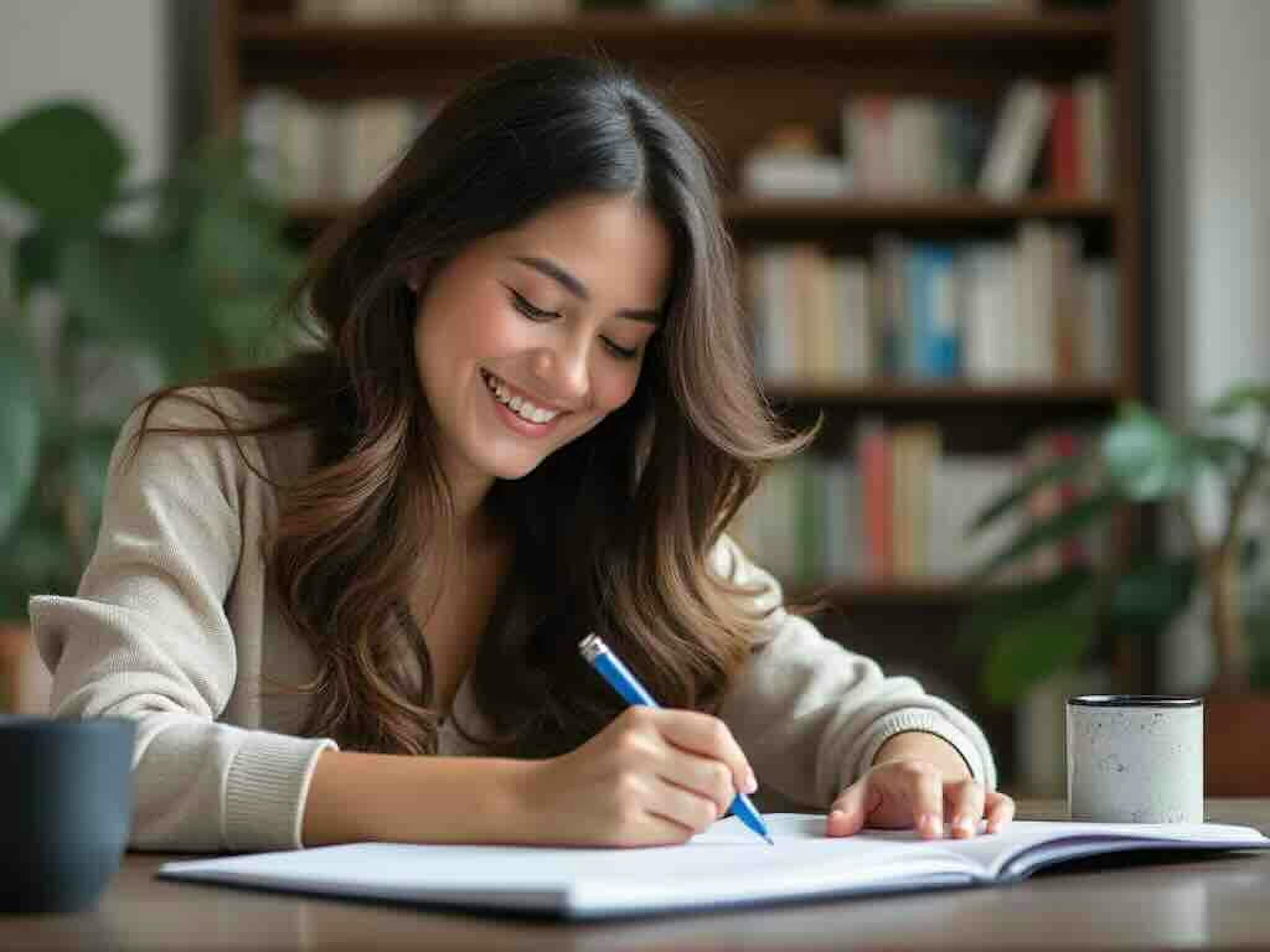 Woman writing