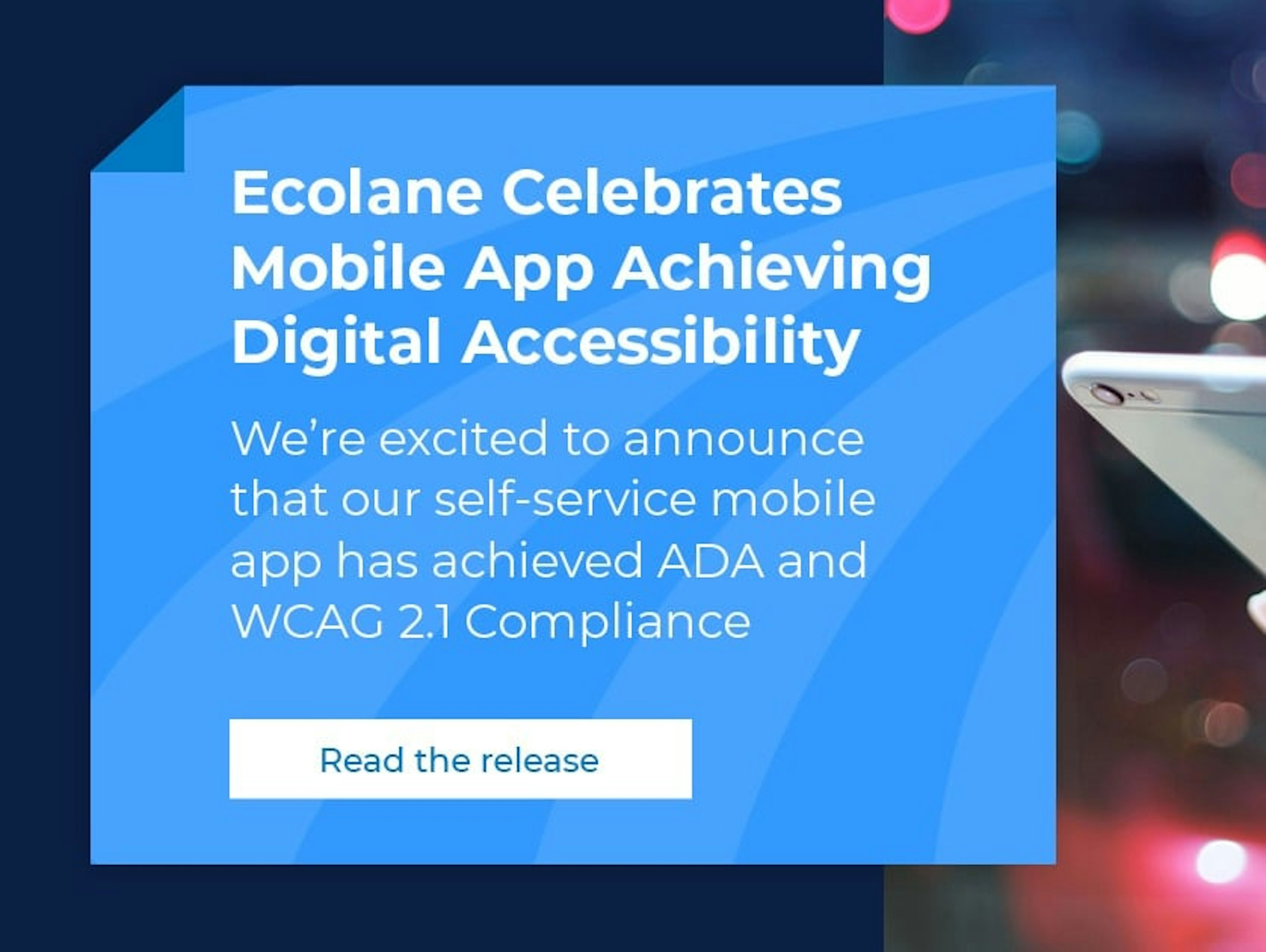 Ecolane’s Mobile App Gains ADA Compliance & WCAG 2.1 | Ecolane