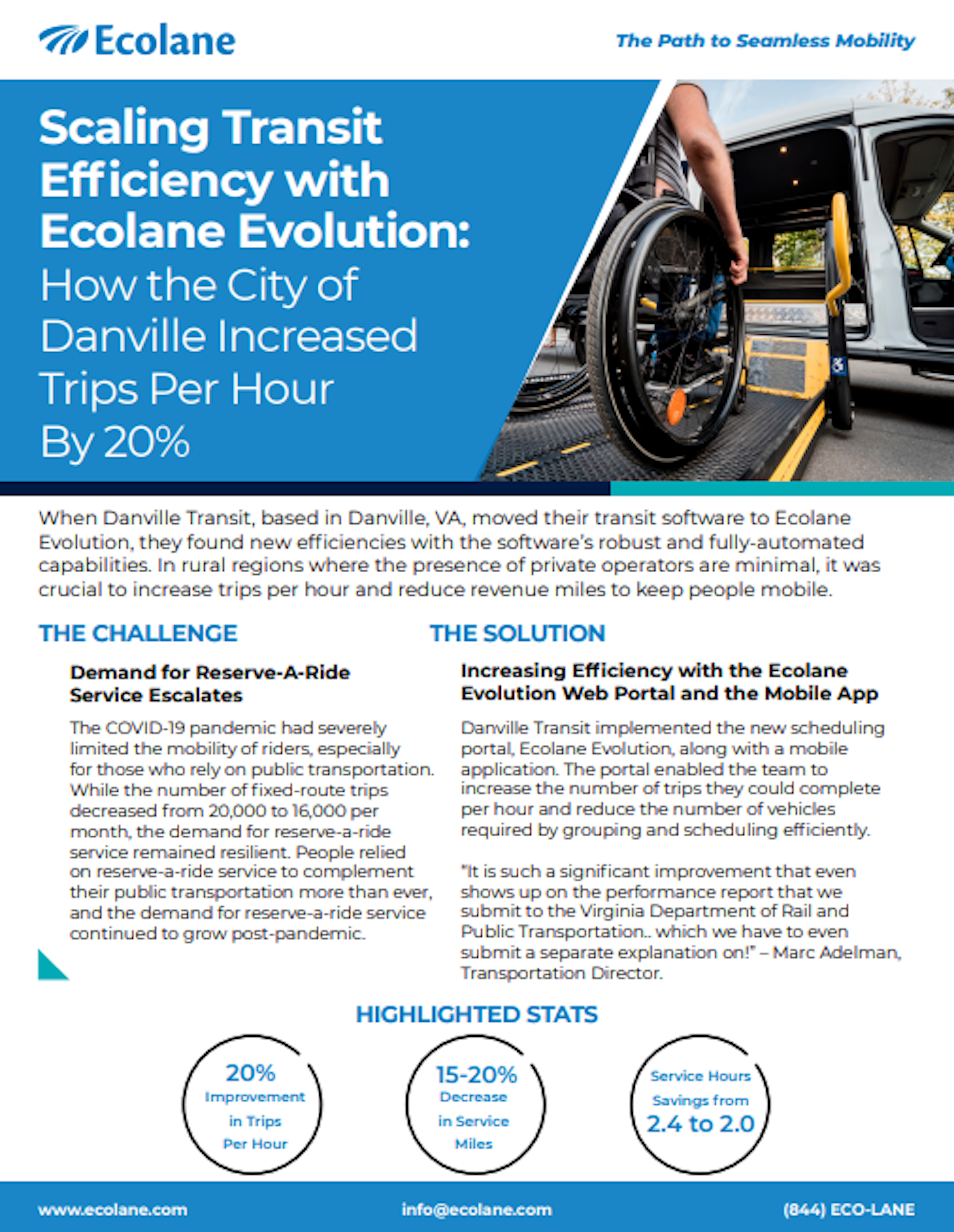 Ecolane Case Study: Danville Transit System