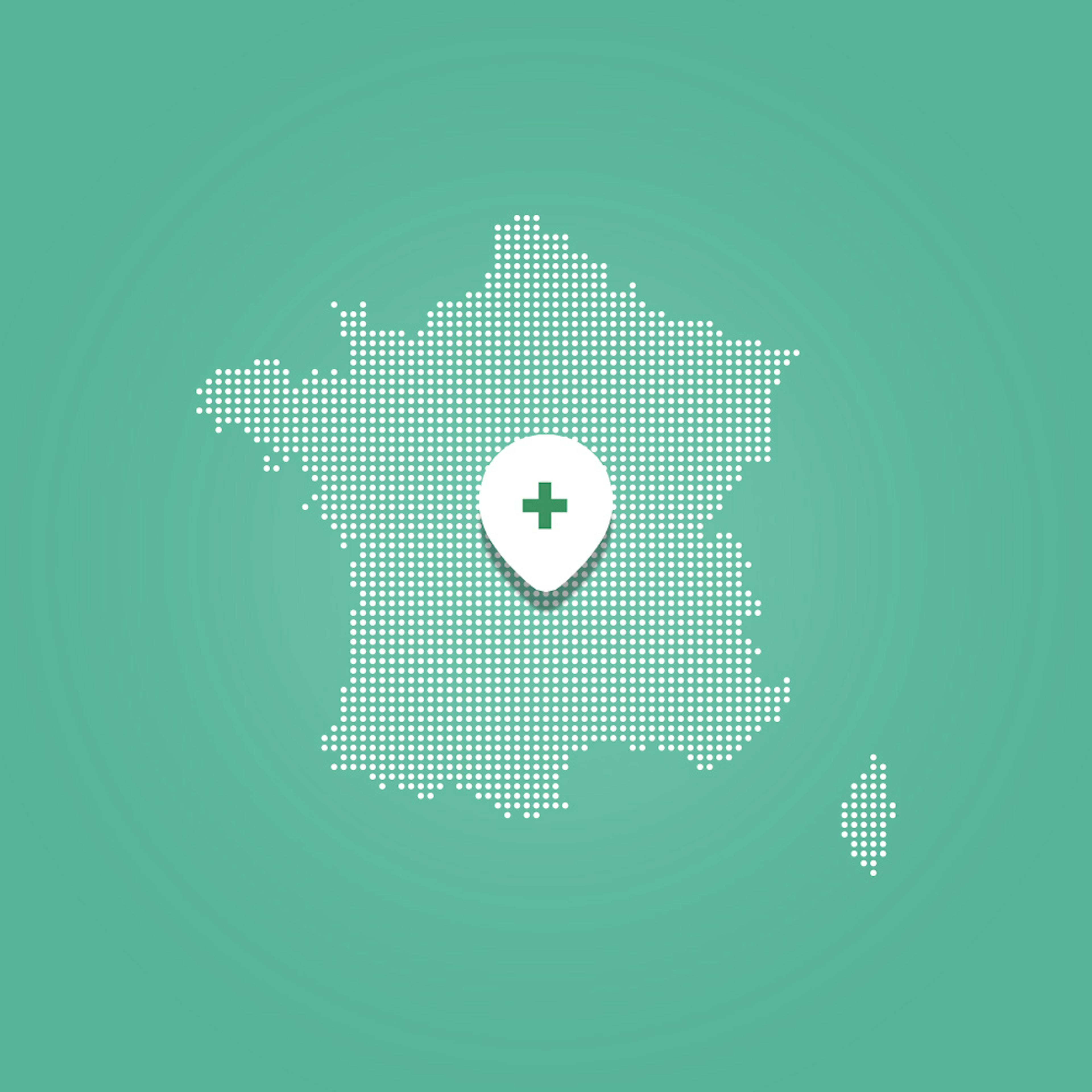 Carte France pharmaciens 