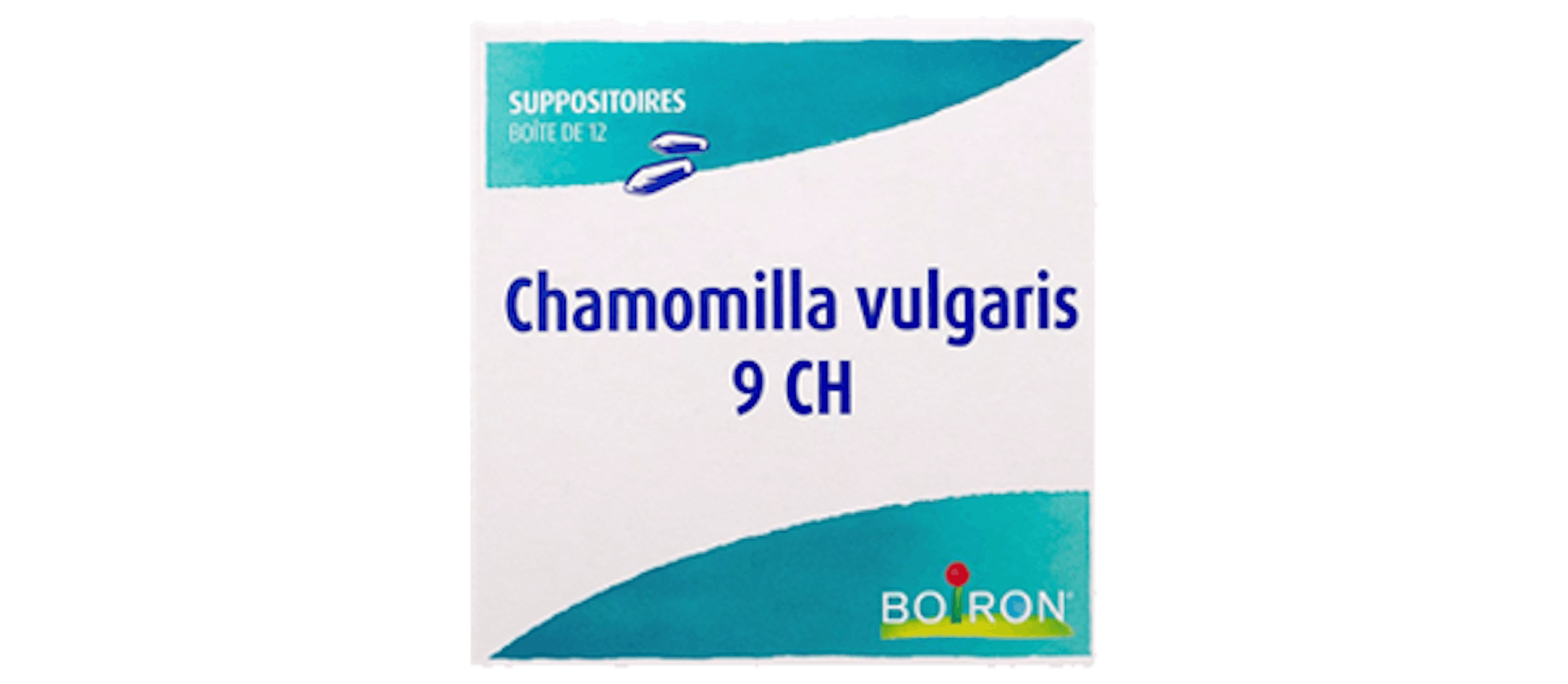 Homéopathie douleur dent bébé  - Chamomilla Vulgaris 9CH Suppositoire Boiron