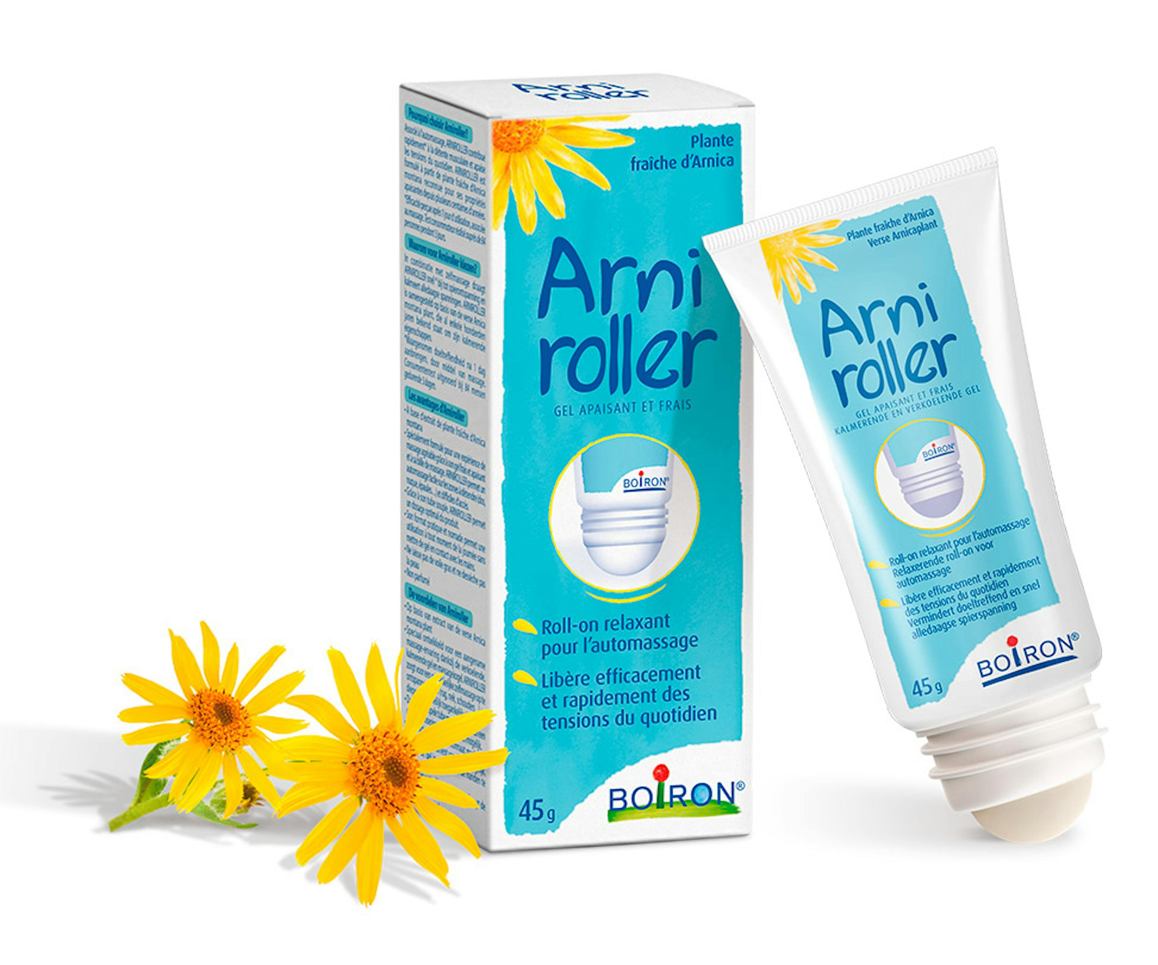 Arniroller, het nieuwe product van boiron voor spierspanning en spierstijfheid 