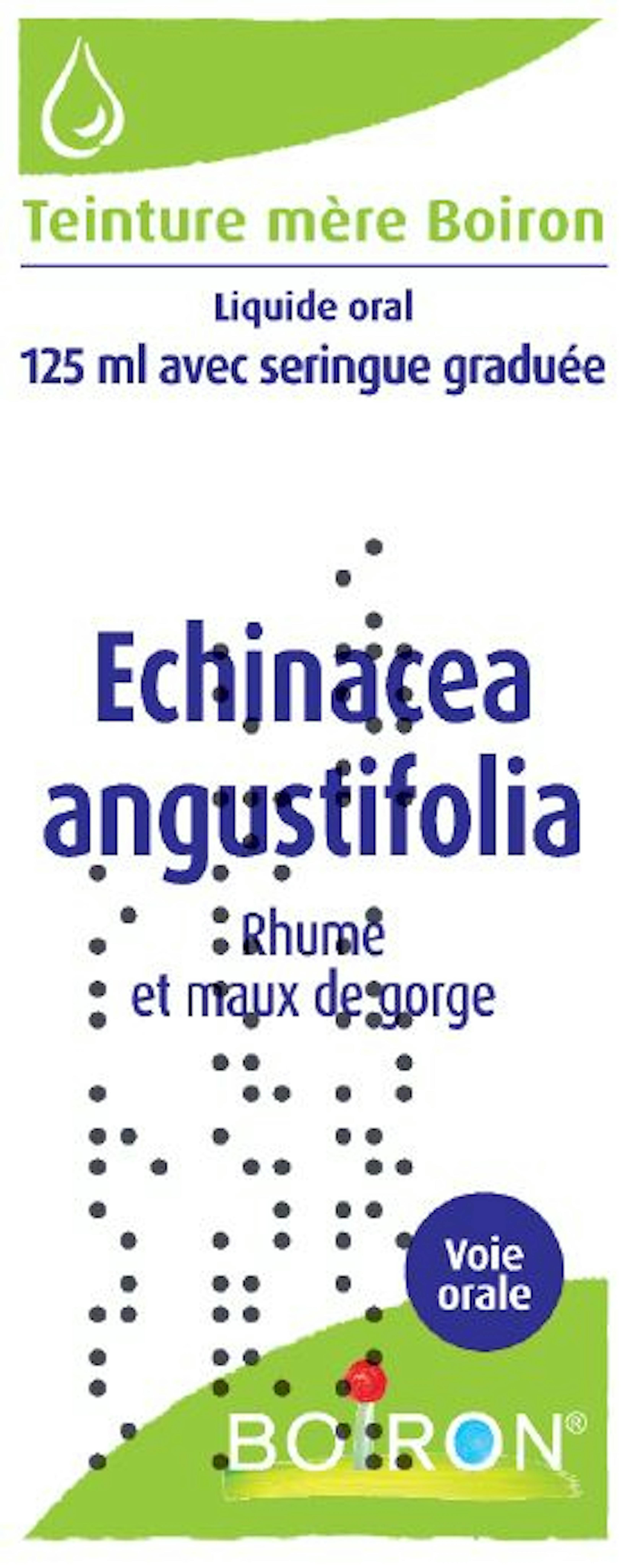 Homéopathie rhume et maux de gorge - Echinacea Angustifolia Teinture Mère Boiron