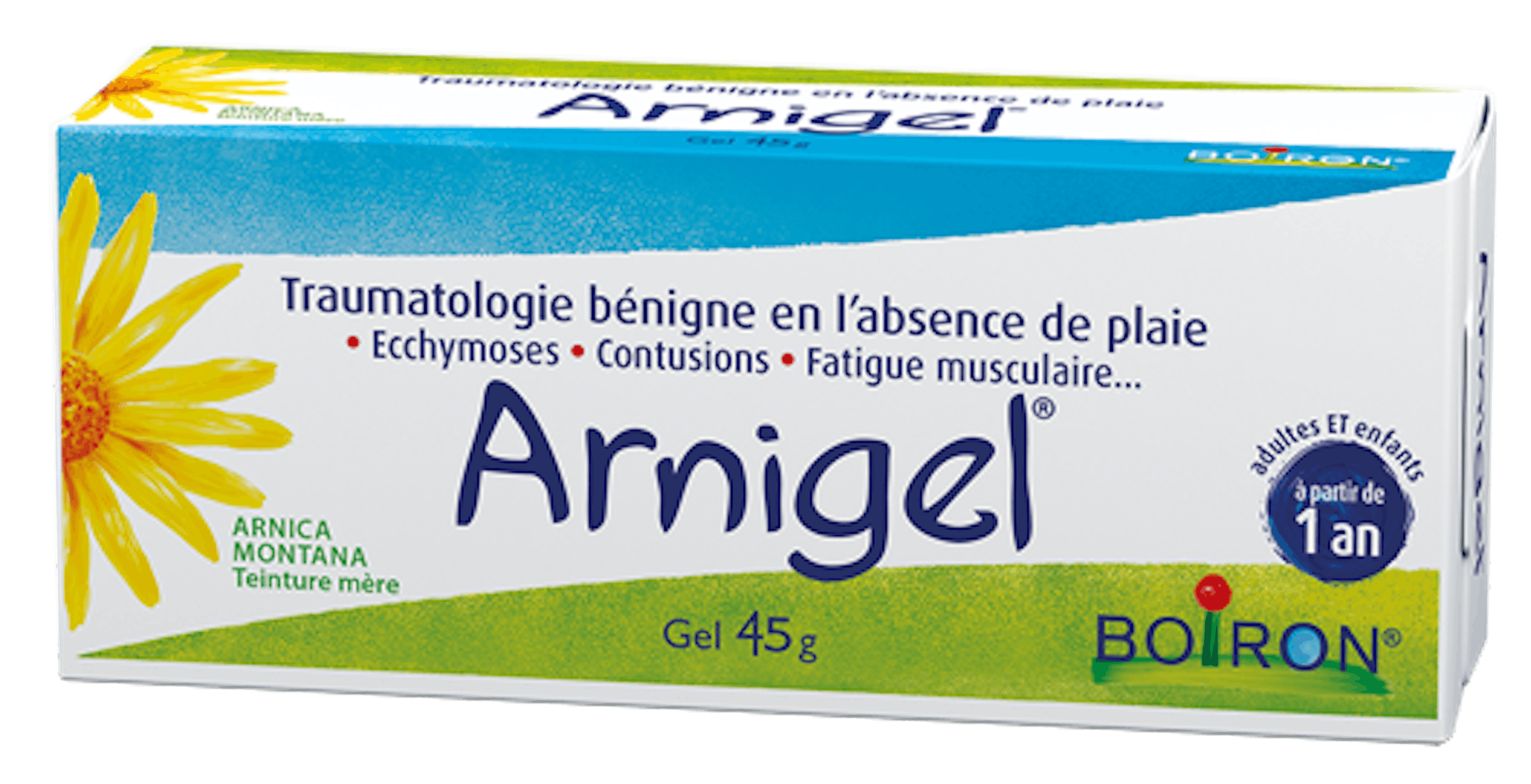 Homéopathie ecchymoses, contusions, fatigue musculaire - Arnigel® gel Boiron