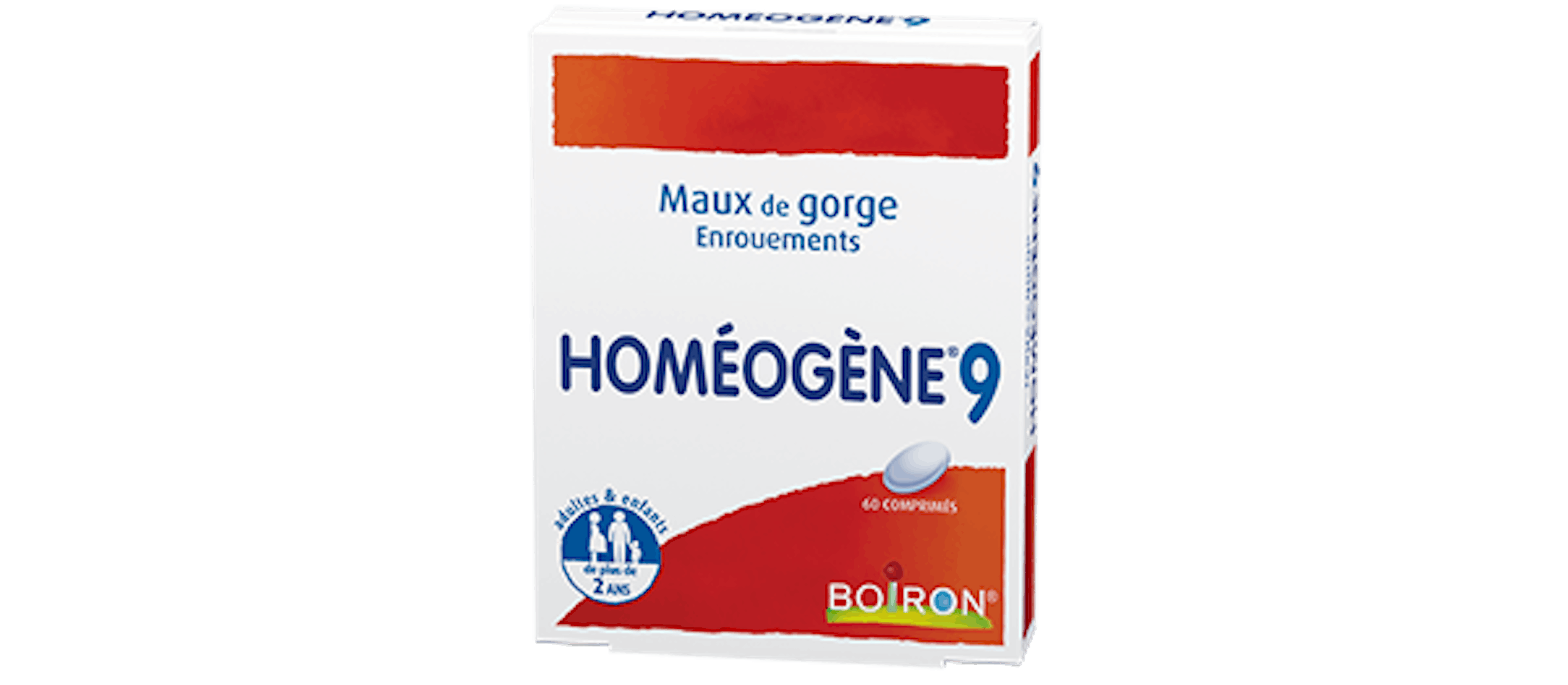 Homéopathie maux de gorges, enrouements - Homéogène® 9 Boiron