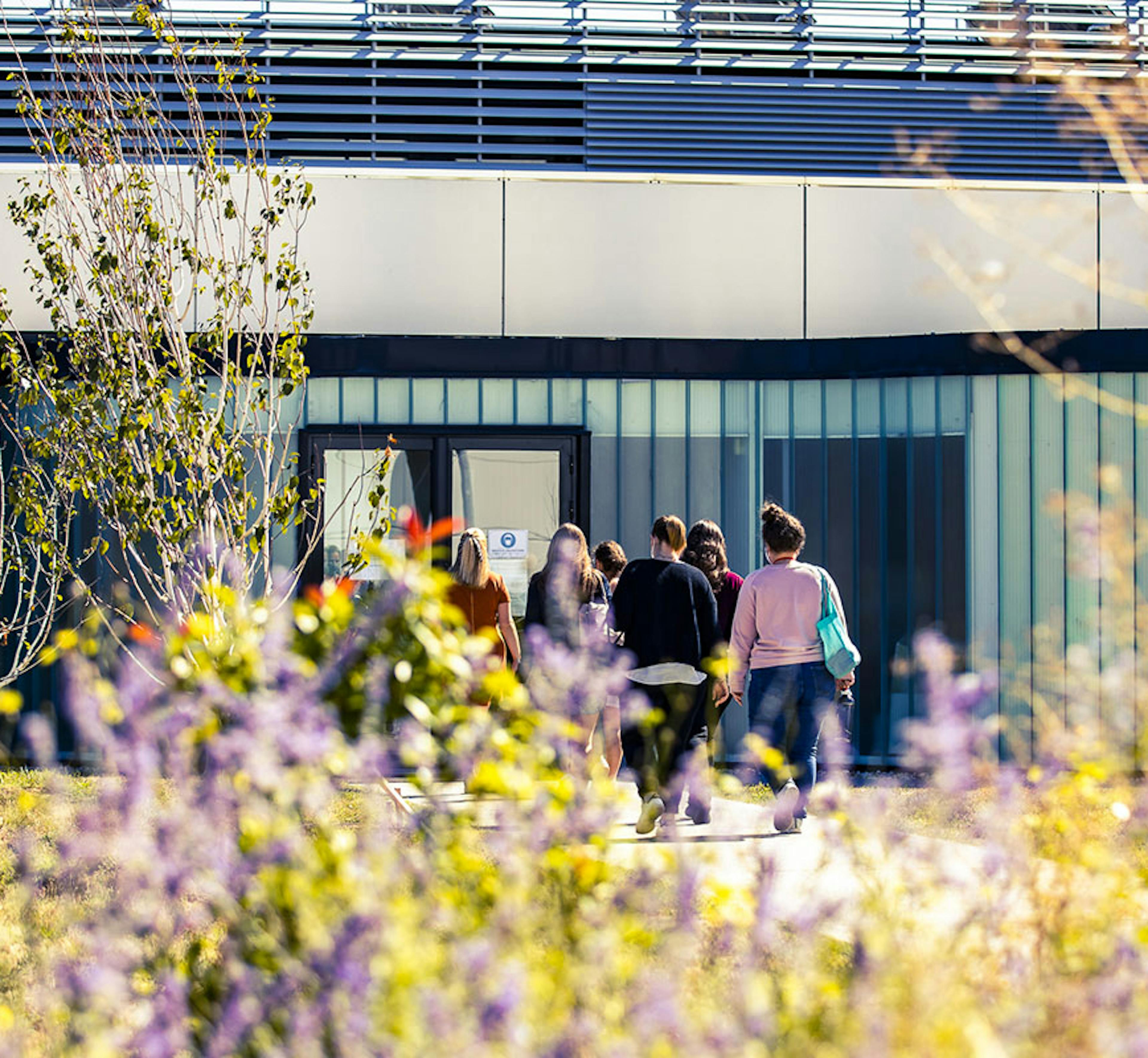 bloemen voor het Boiron kantoor