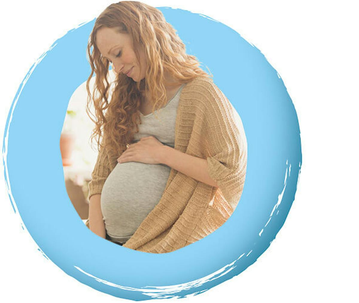 těhotná žena v kruhu Boiron 