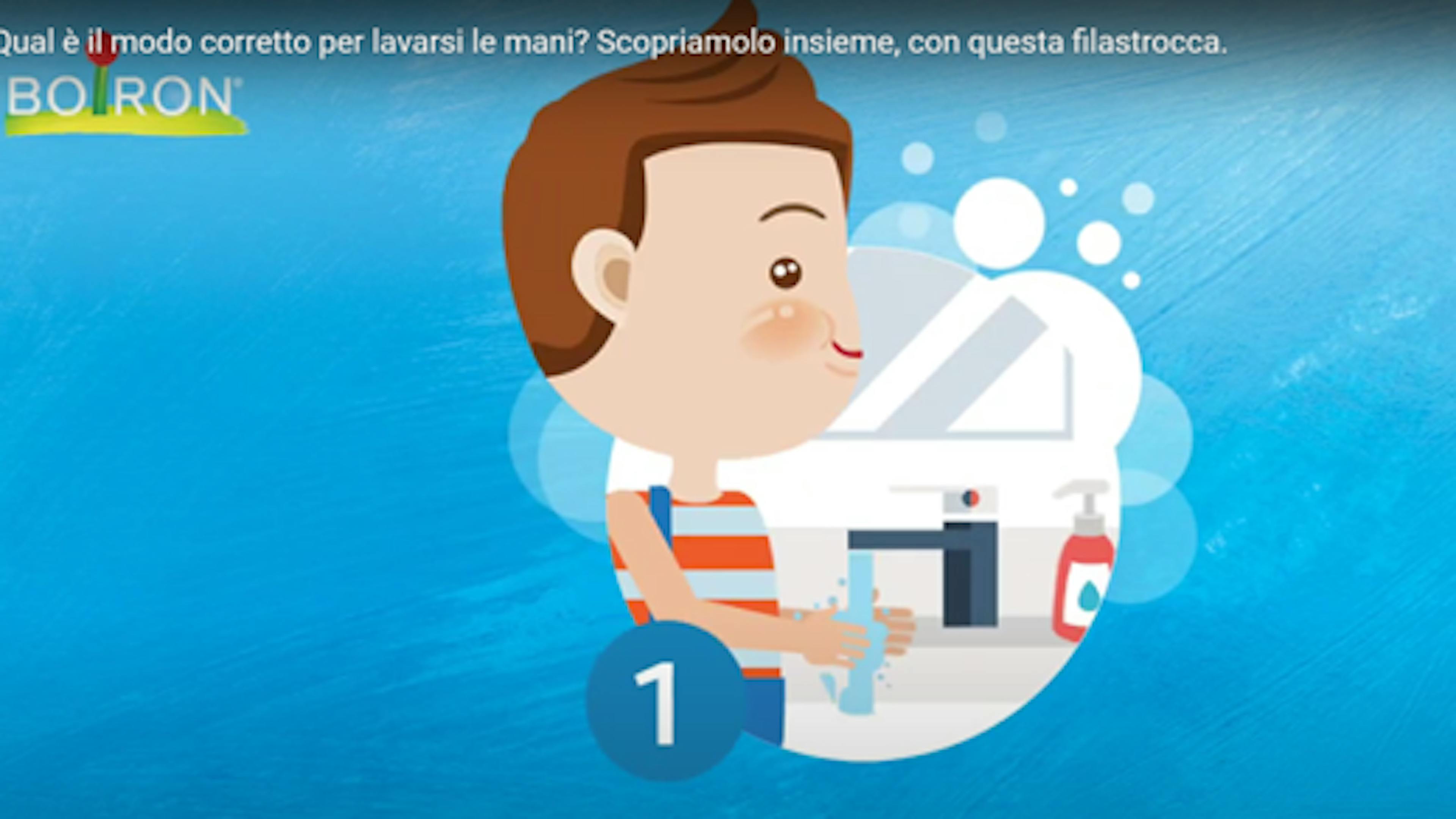 bambino che lava bene le mani
