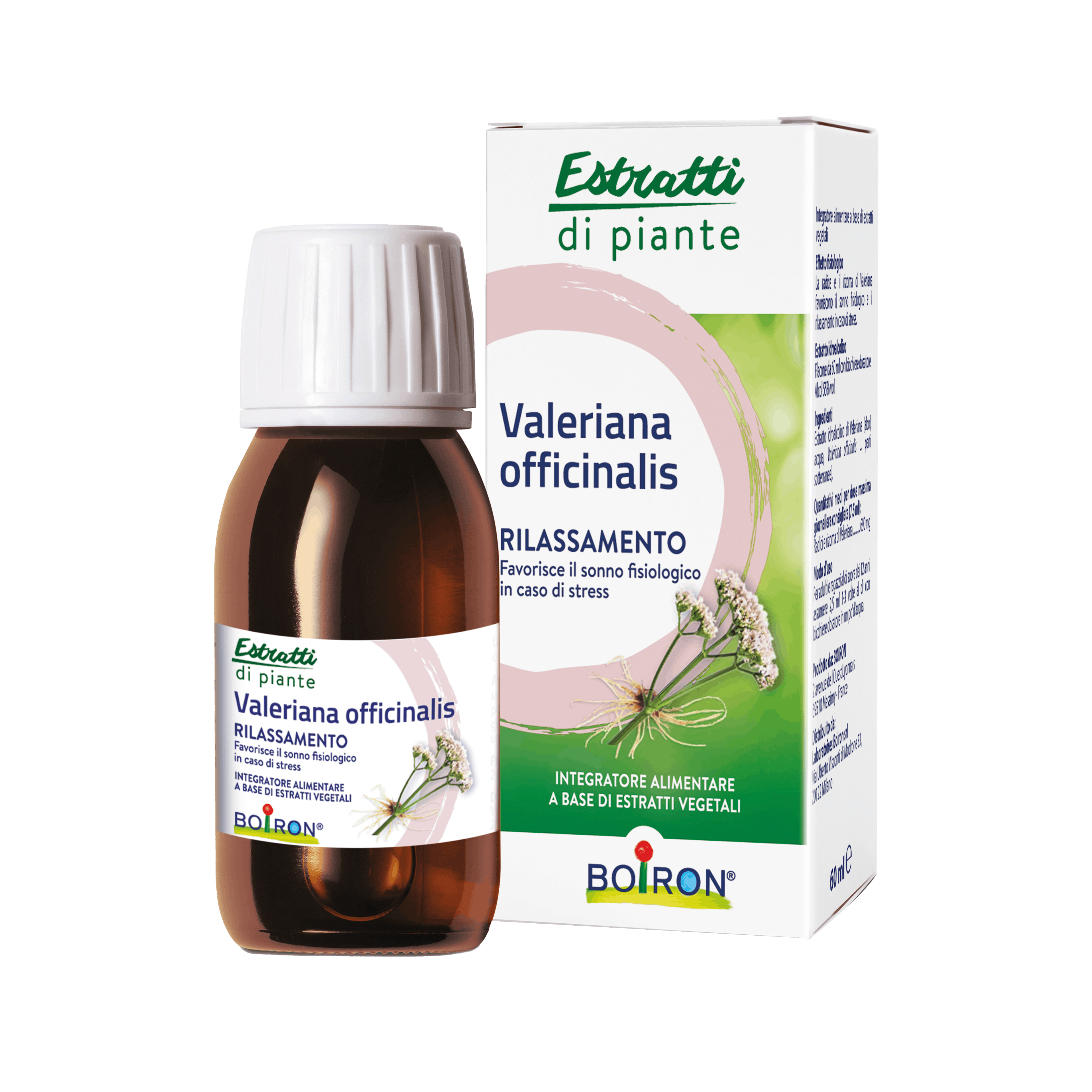 valeriana officinalis estratti di piante integratore gocce boiron flacone da 60 ml con bicchiere dosatore