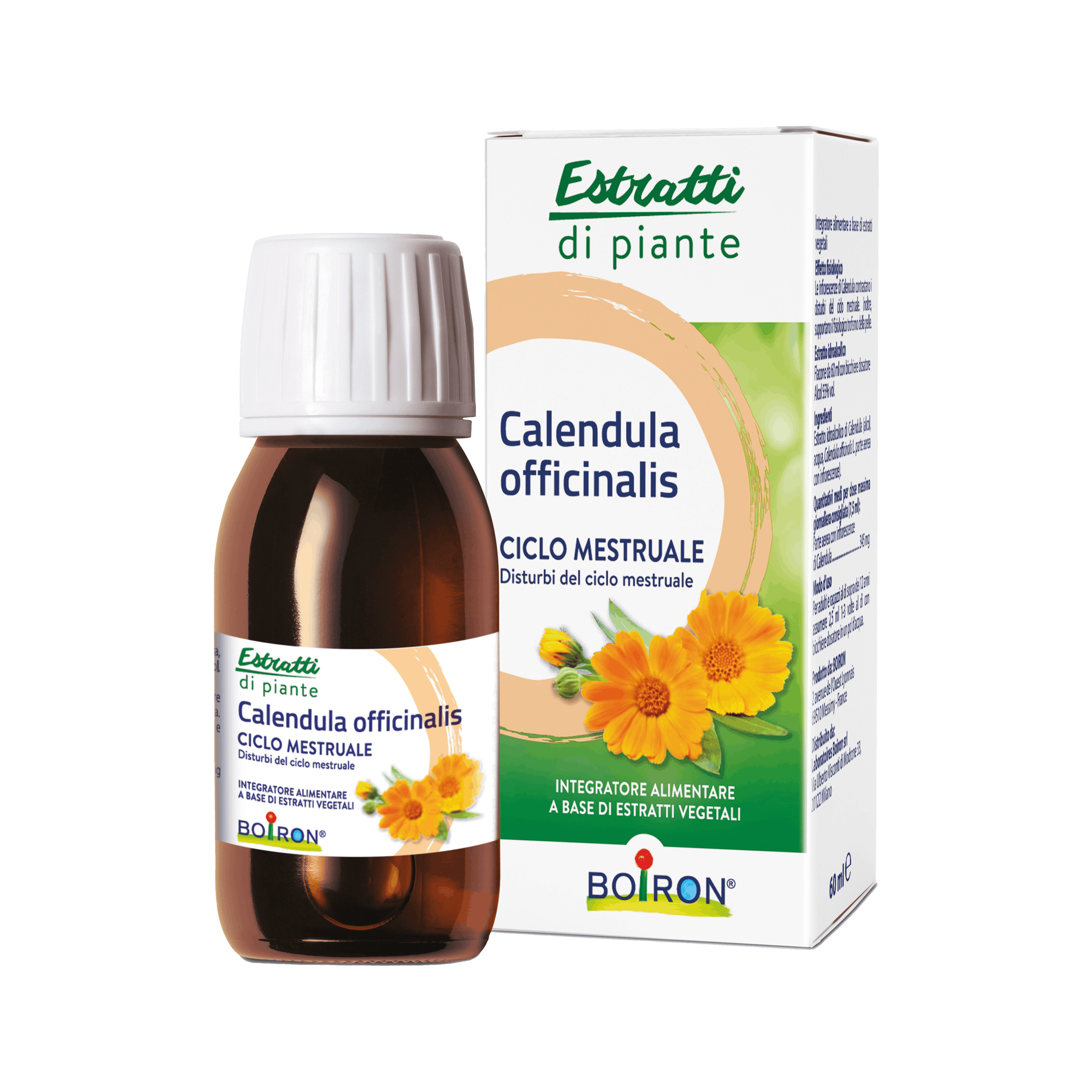 calendula officinalis estratti di piante Boiron flacone da 60 ml con bicchiere dosatore