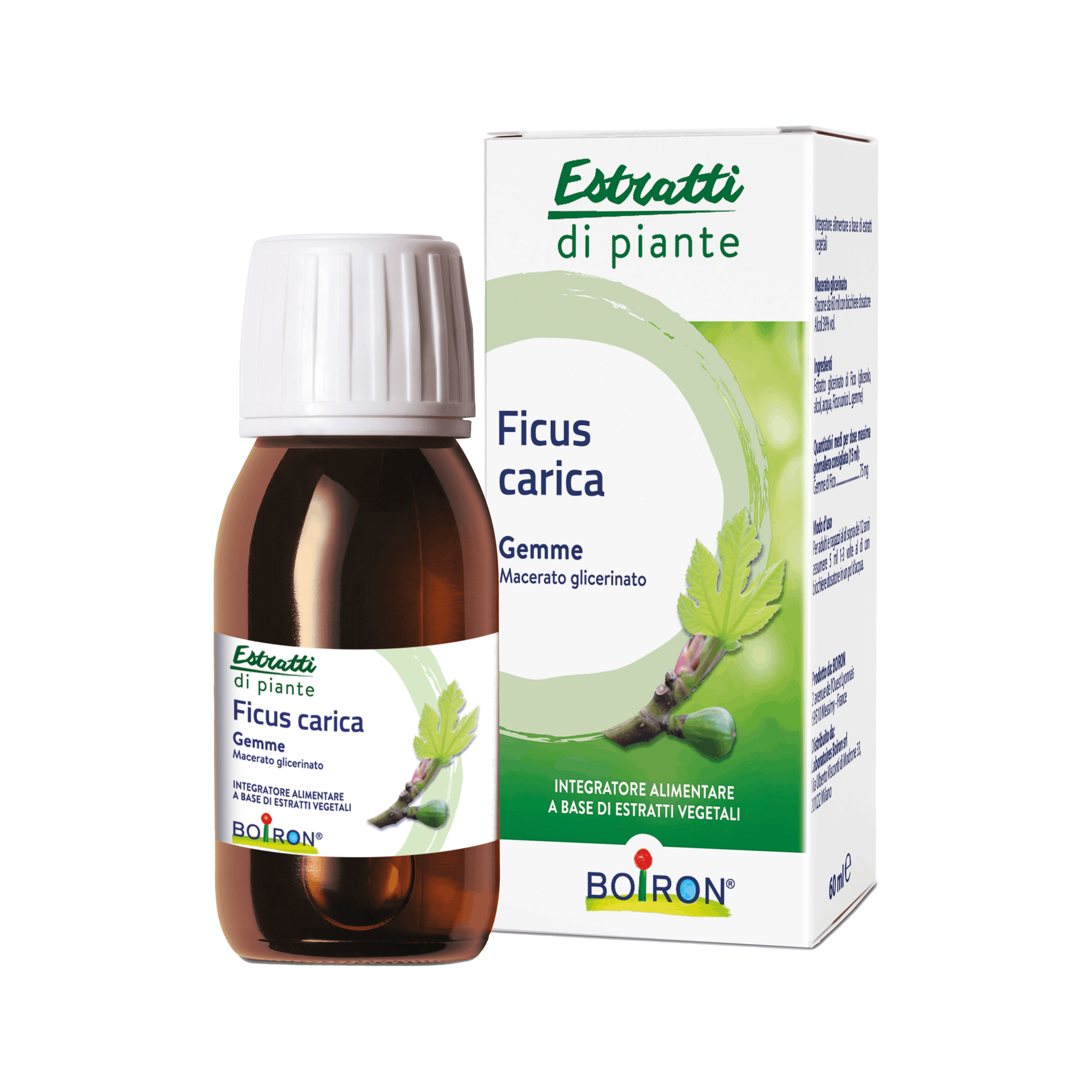 ficus carica gemme estratti di piante integratore gocce boiron flacone da 60 ml con bicchiere dosatore