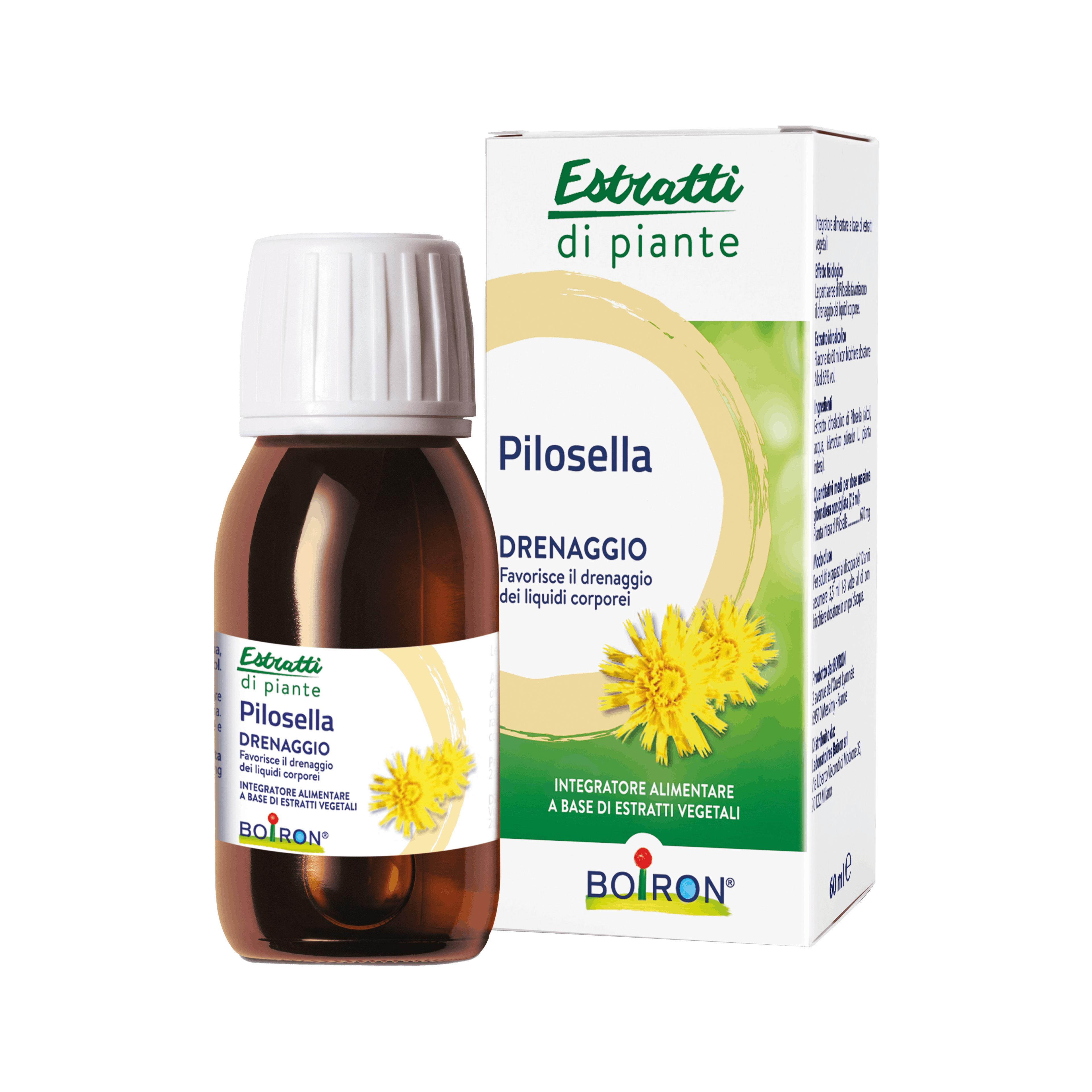 Pilosella estratti di piante Boiron flacone da 60 ml con bicchiere dosatore