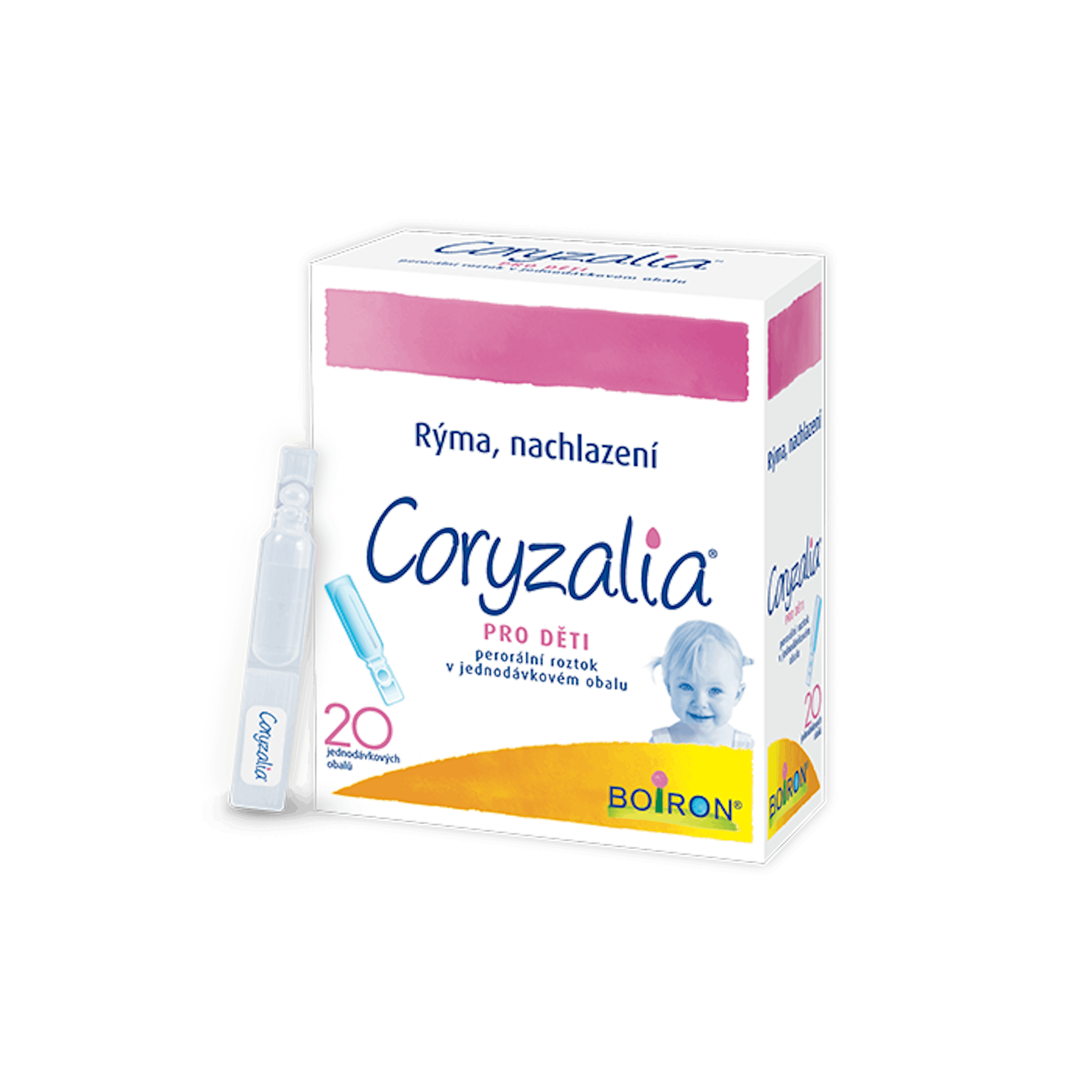 Coryzalia pro děti,  rýma, nachlazení, výtok z nosu, kýchání, pocit ucpaného nosu, slzení