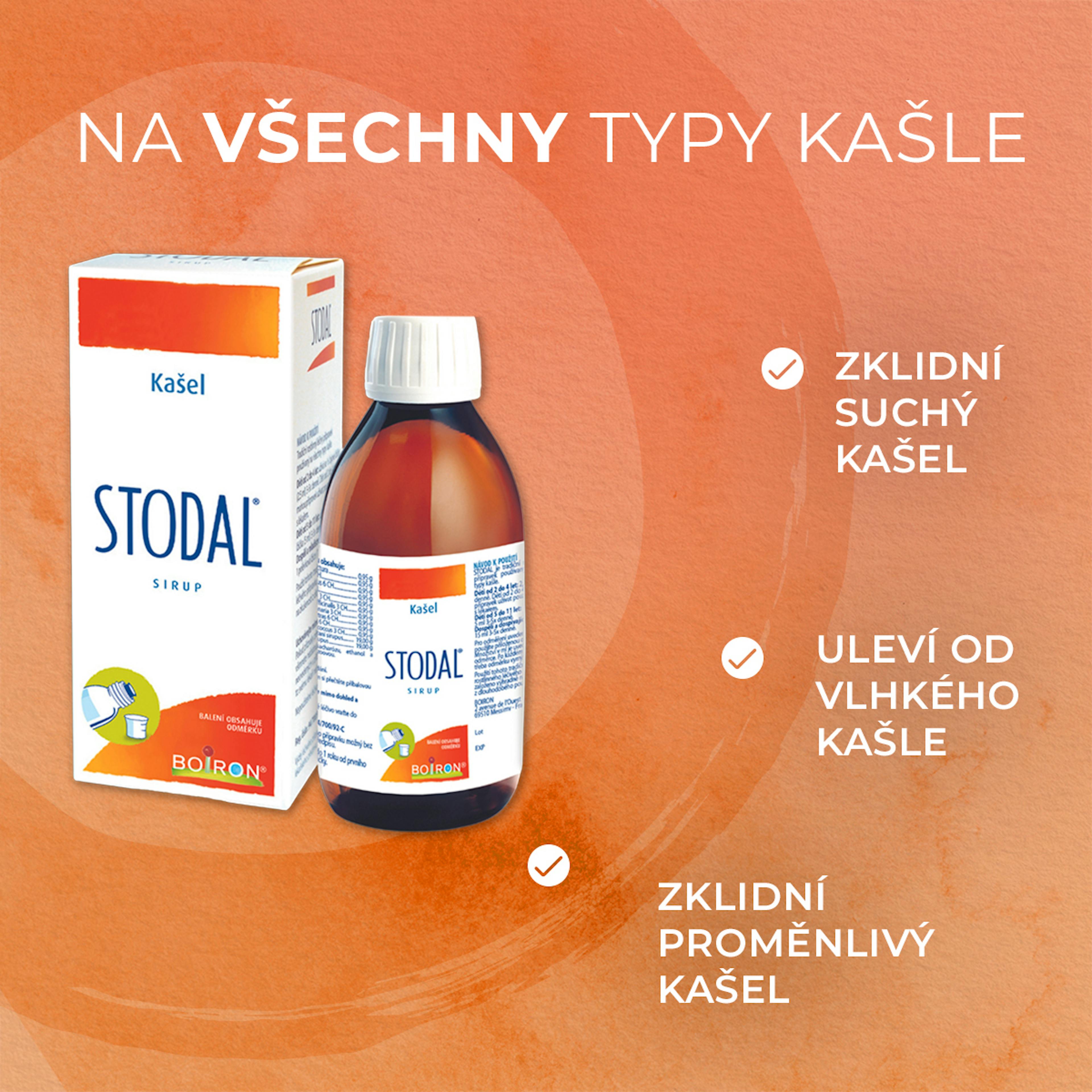 Stodal, všechny typy kašle - vlhký, dráždivý, proměnlivý