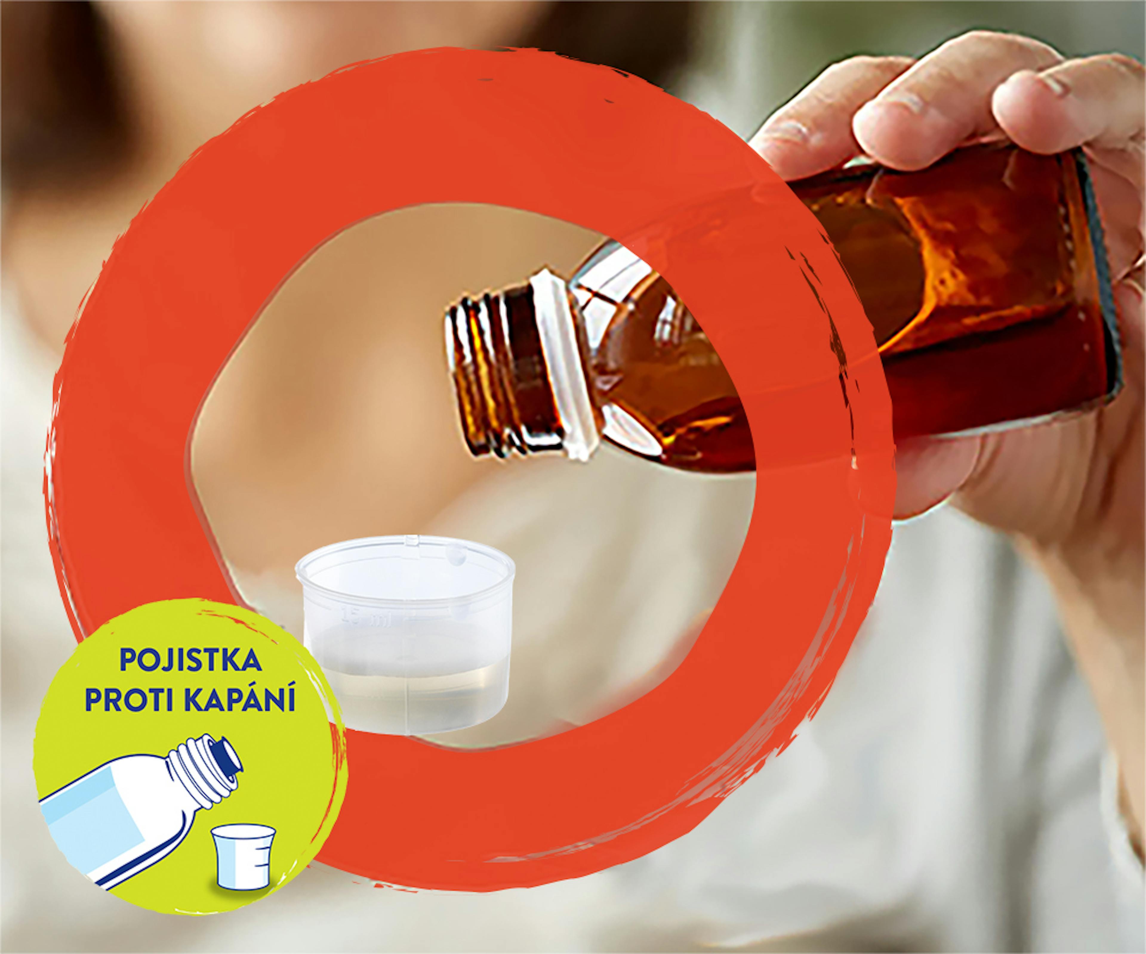 Lahvička s pojistkou proti kapání