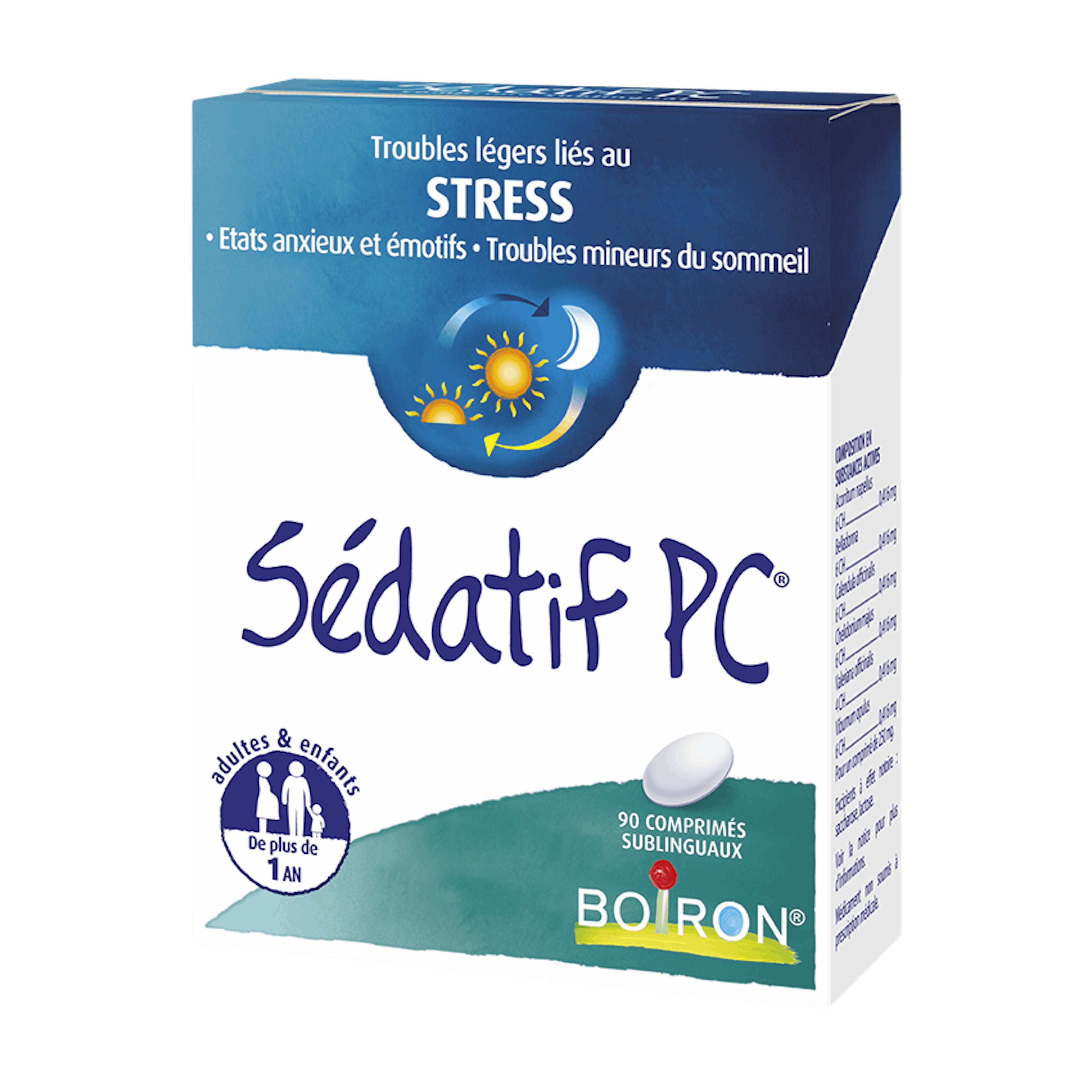 Homéopathie états anxieux, émotifs et troubles sommeil - Sédatif PC® Comprimé Sublingual Boiron