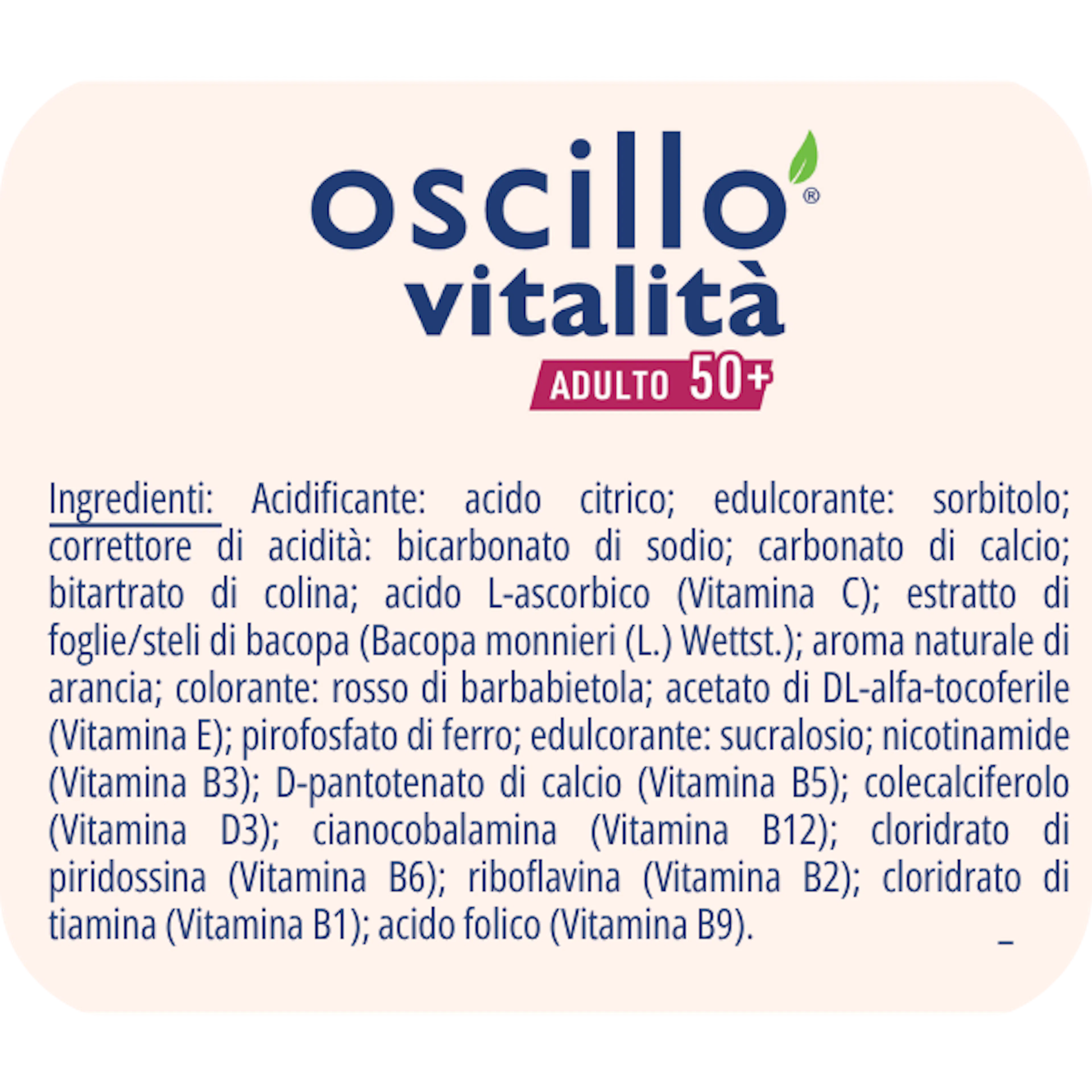 Ingredienti Vitalità 50+
