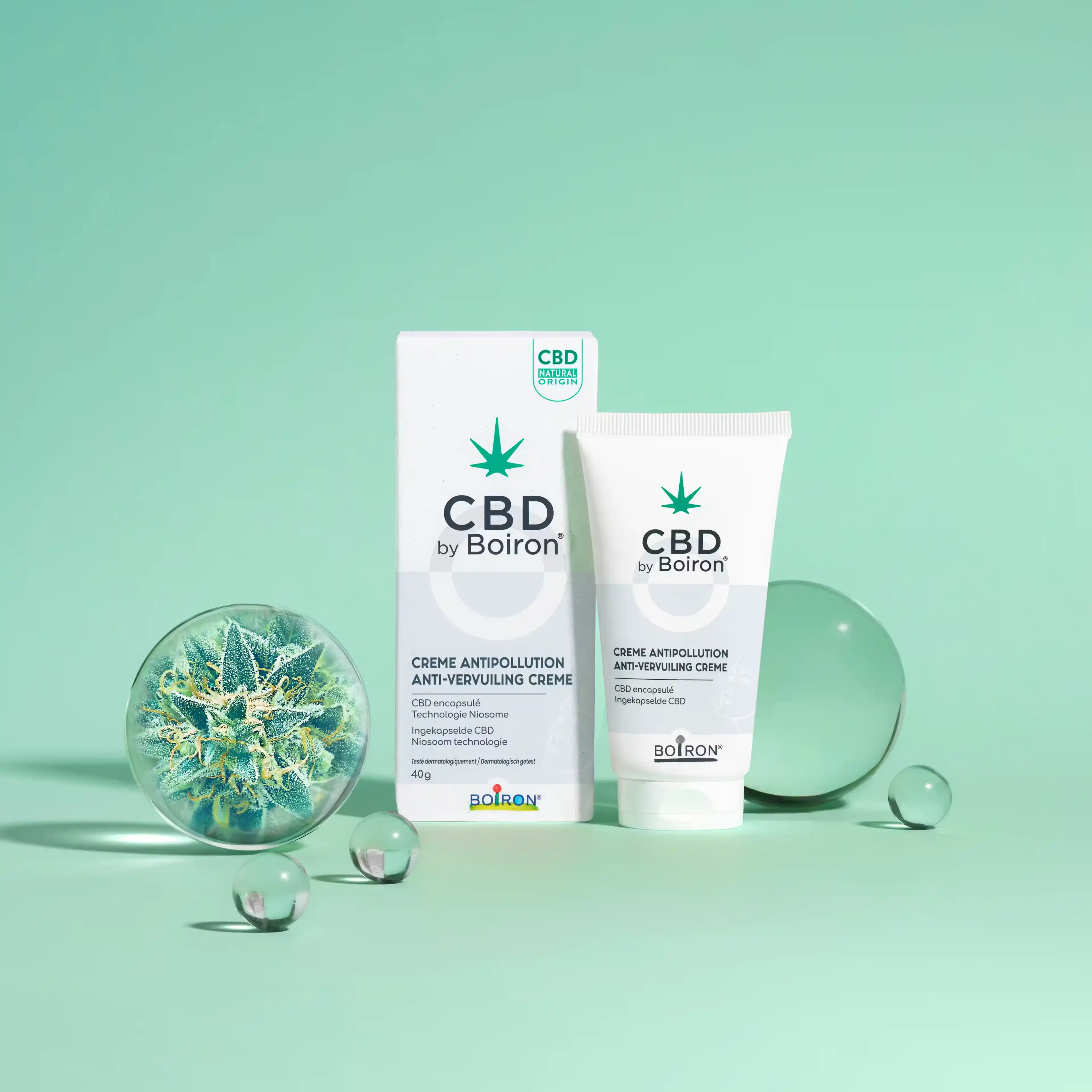 CBD anti-vervuiling crème tube en hennep