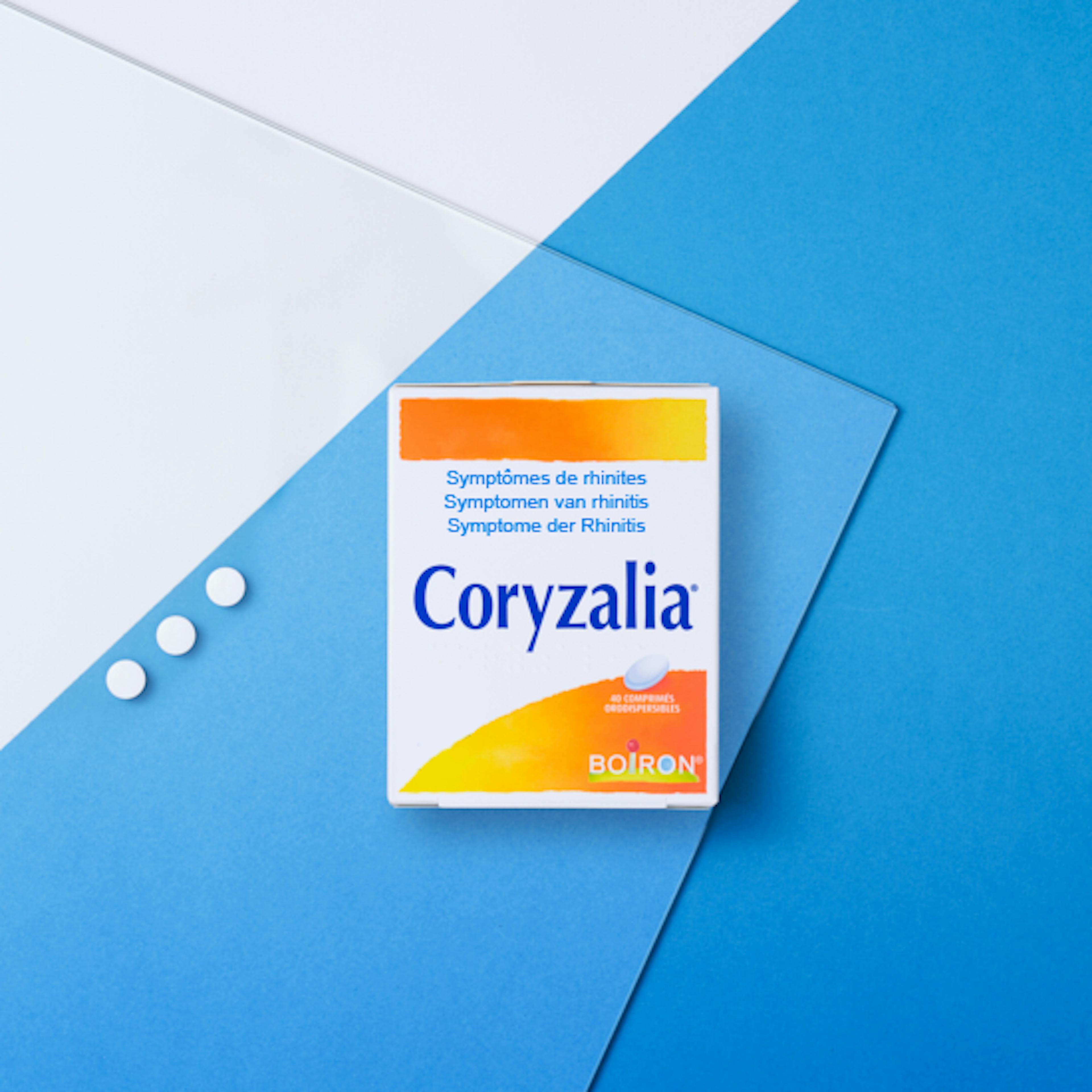 Coryzalia, médicament homéopathique des Laboratoires Boiron soulage les symptômes de rhinite.