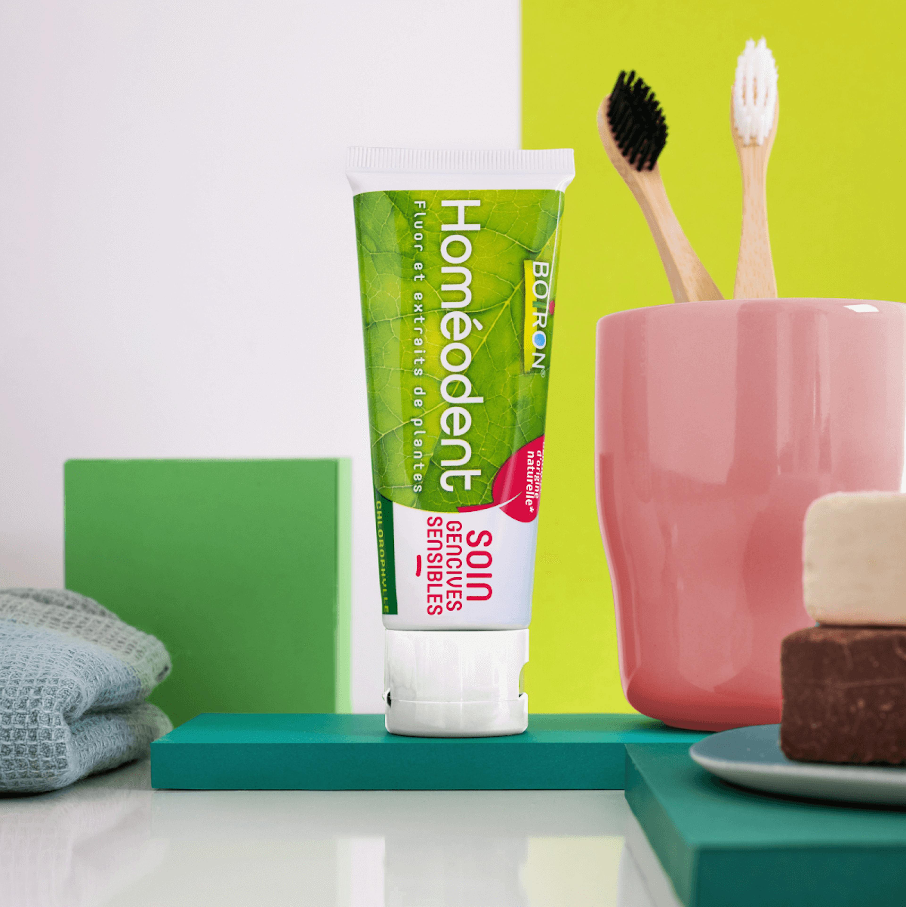 Dentifrice Homéodent soin gencives sensibles chlorophylle Boiron