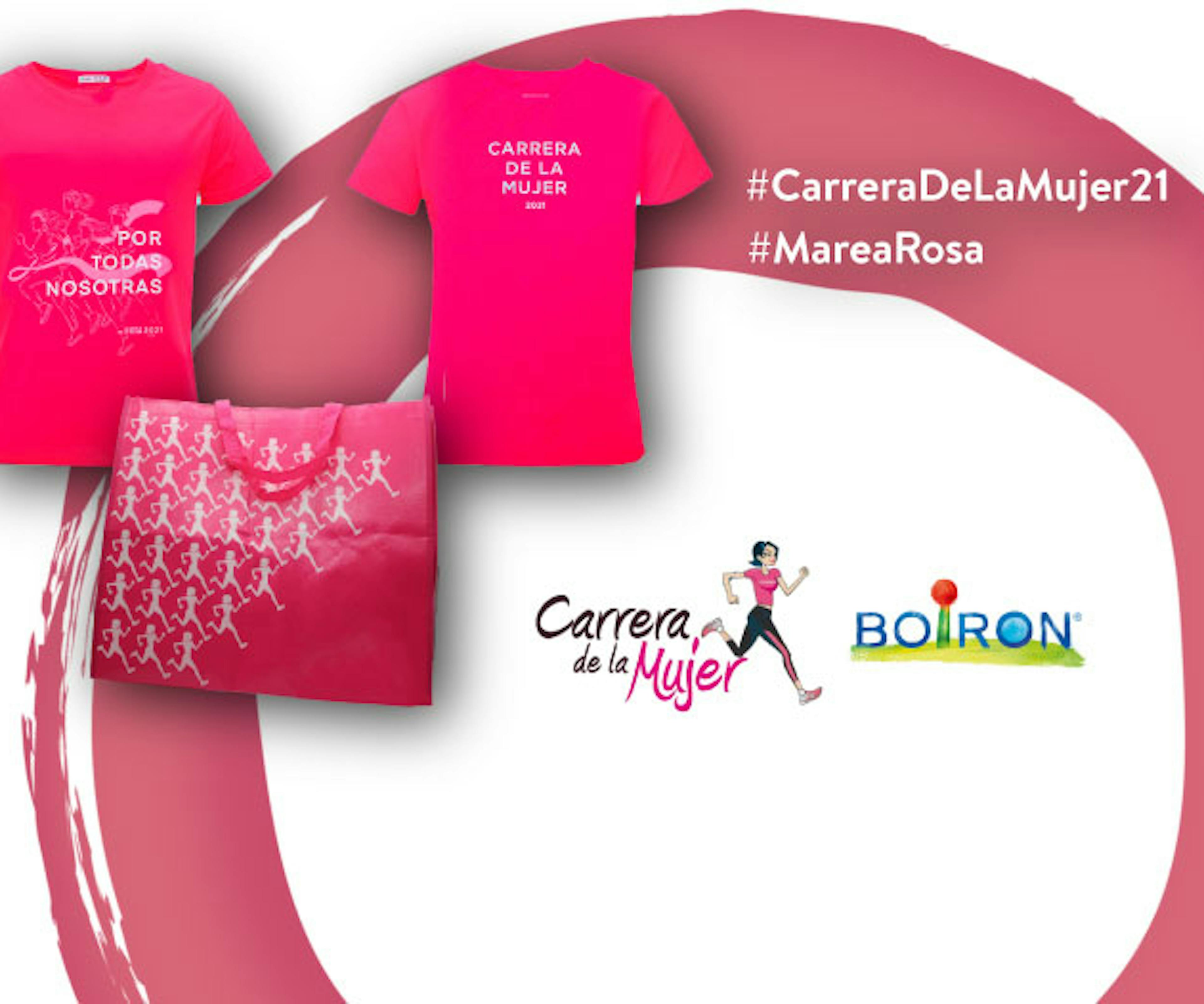 Creatividad sobre la participación de BOIRON en la Carrera de la Mujer 2021