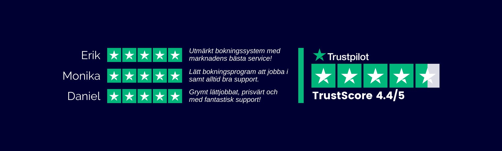 BokaMera Trustpilot