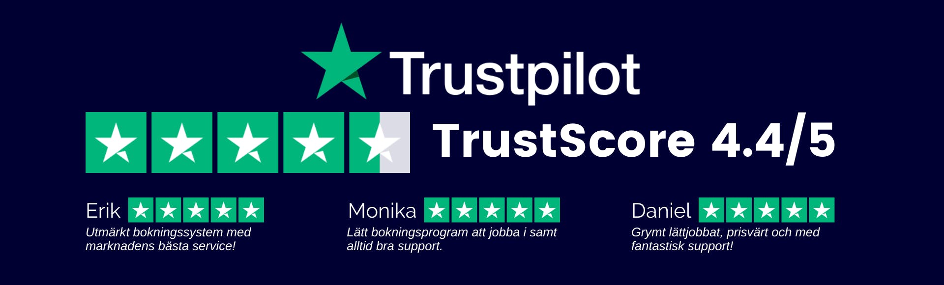 BokaMera Trustpilot omdömen rejta