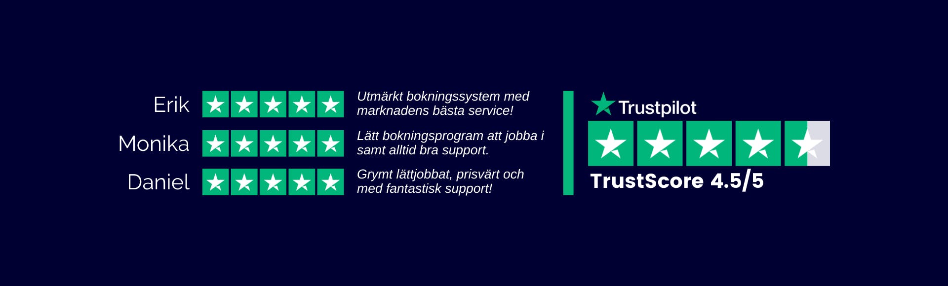 BokaMera Trustpilot