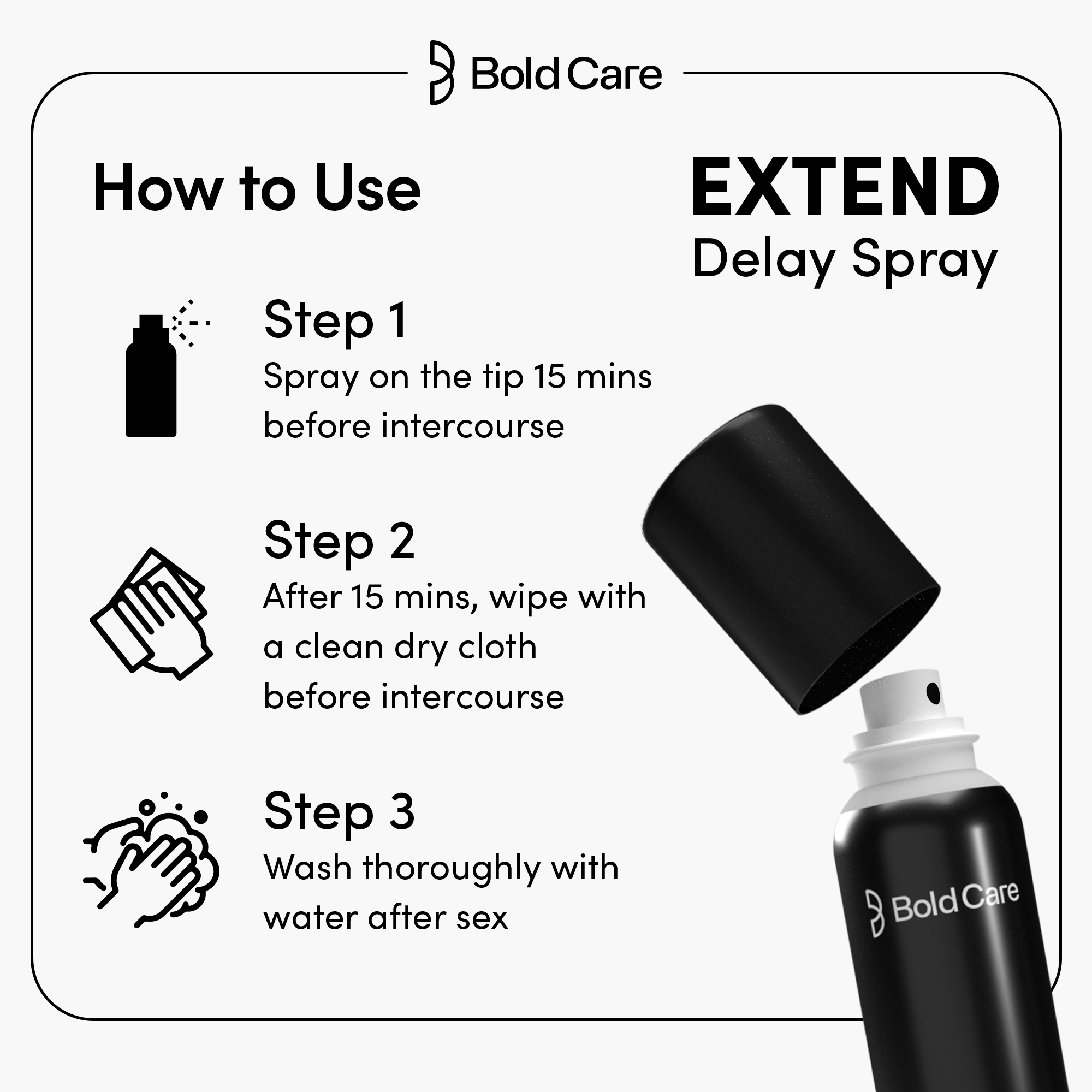 Extend Long Last Spray for Men 100g Value Saver Pack Bold Care