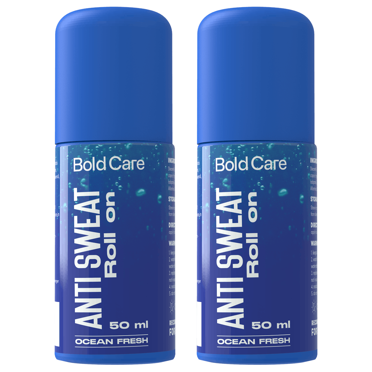 Ocean Fresh AntiSweat Roll On 50ml, Pack of 2 Bold Care™