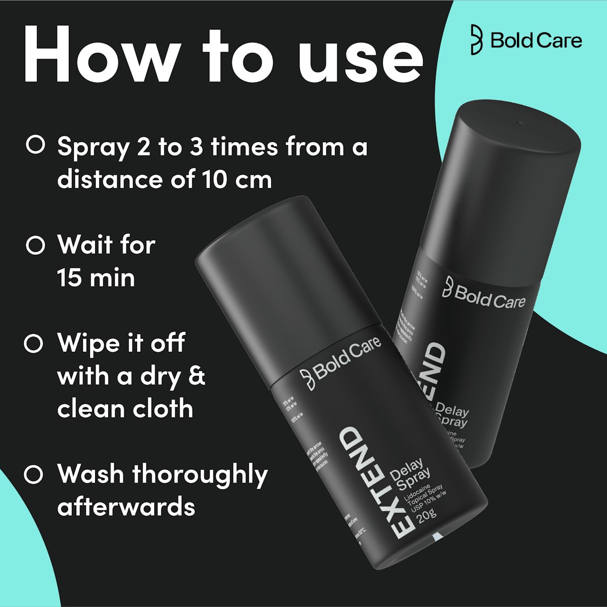 Extend - Delay Spray for Men | Bold Care™