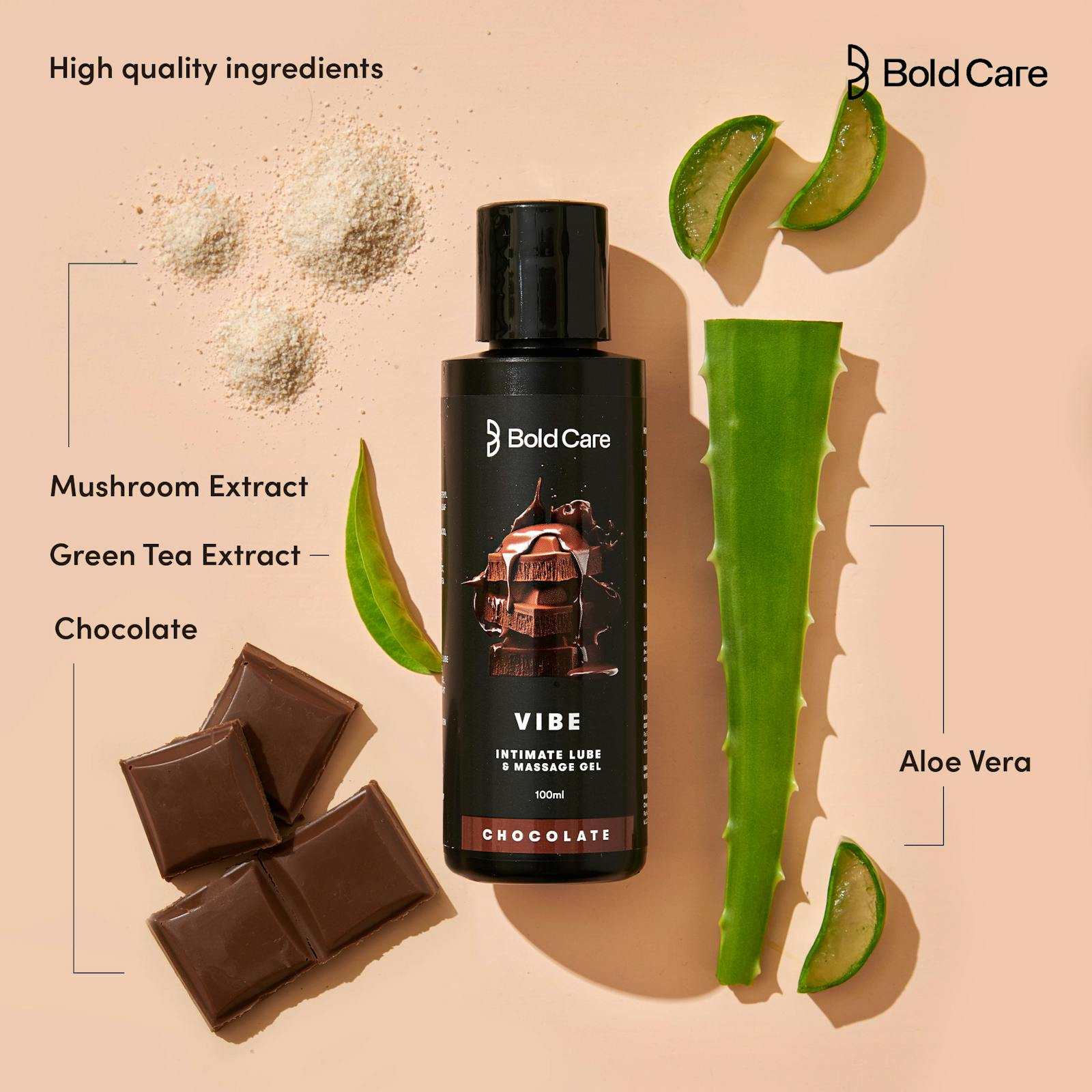 Vibe Chocolate Flavor Personal Lubricant and Massage Gel, 100ml