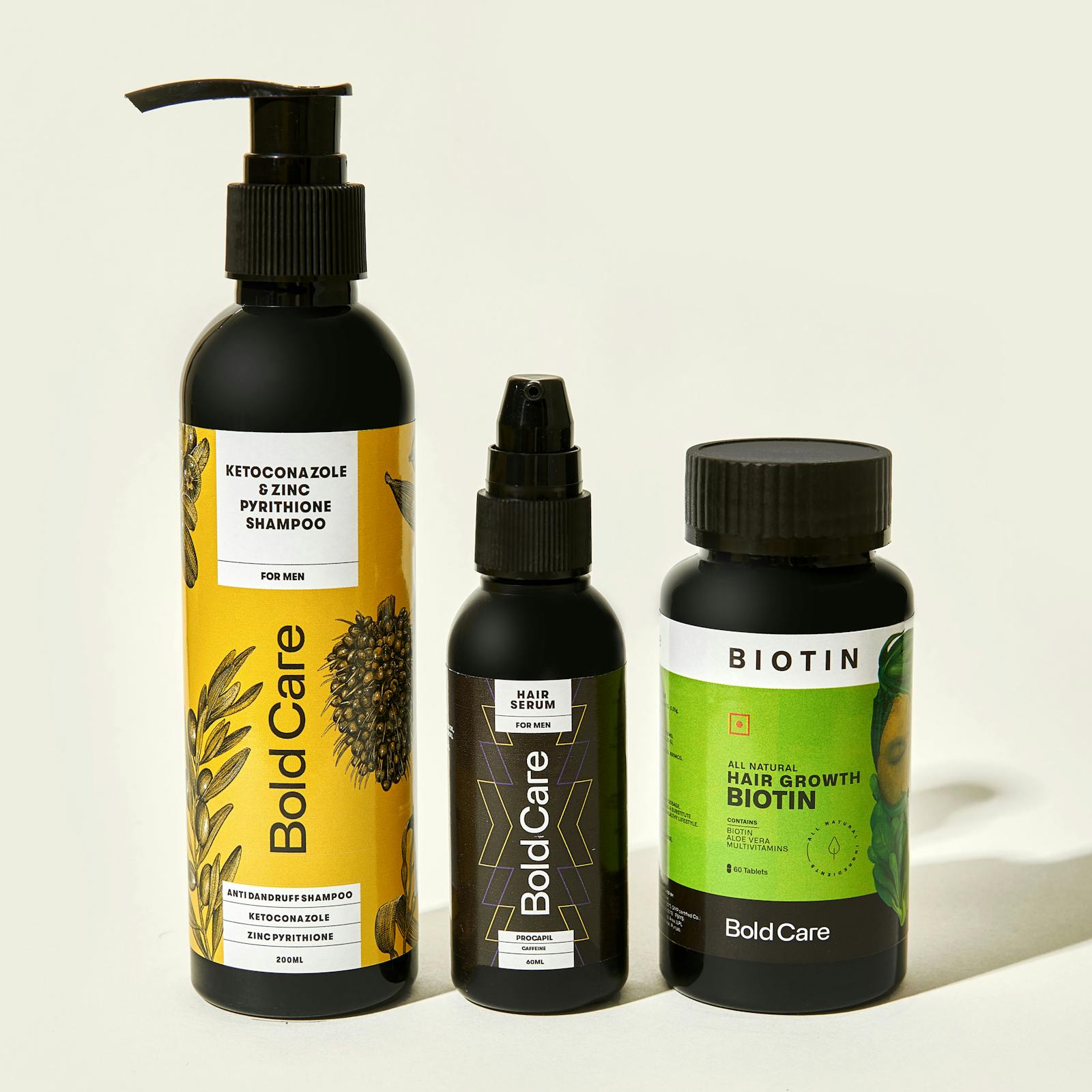 Antidandruff Shampoo + Procapil Serum + Biotin Supplements Bold Care™