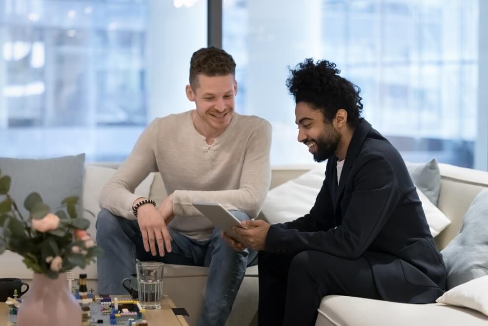 Resilience coach having a session with a millennial employee