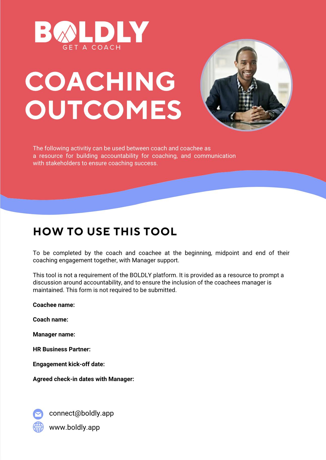 Tool to help track coaching outcomes