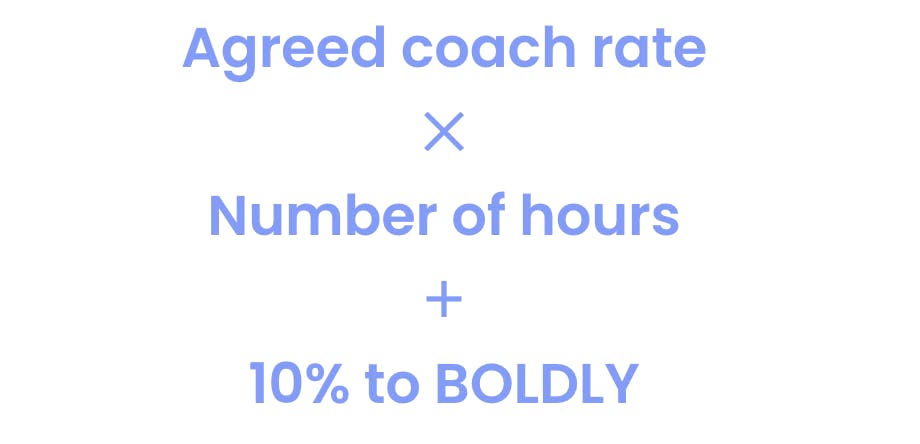 Coaching engagement payments with BOLDLY