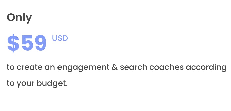 Only $59 to create a coaching engagement with BOLDLY