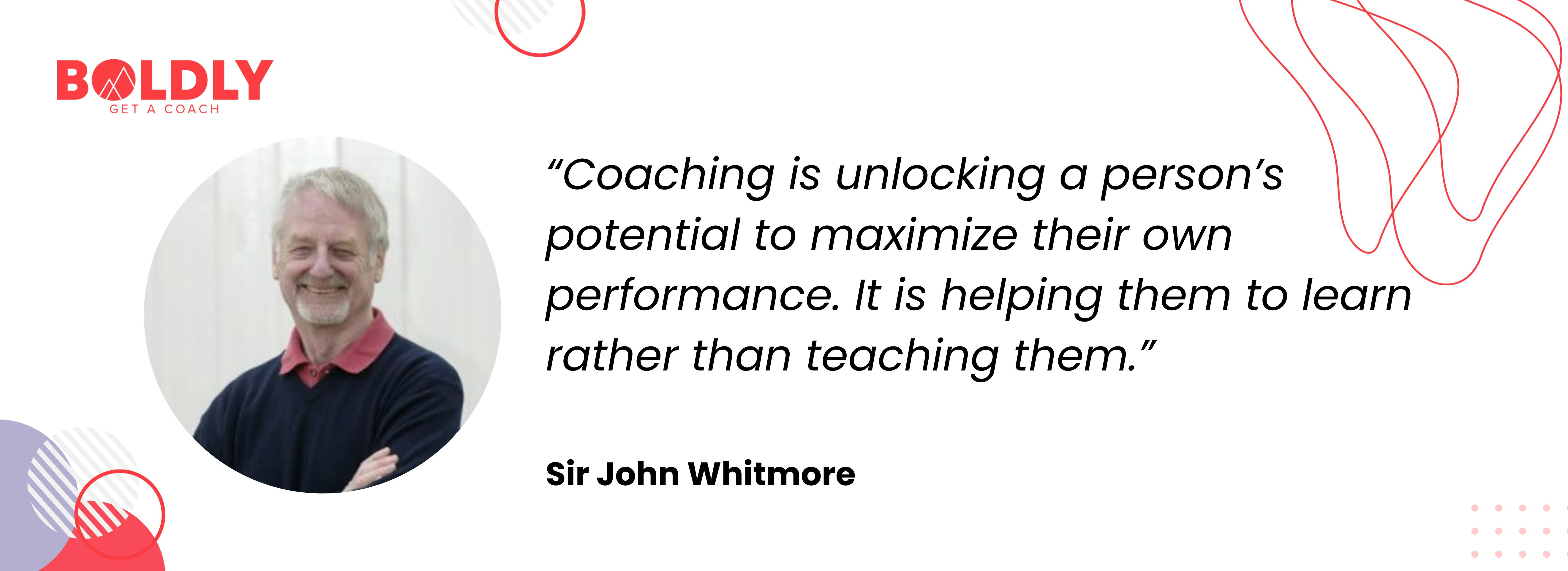 Coach John Whitmore