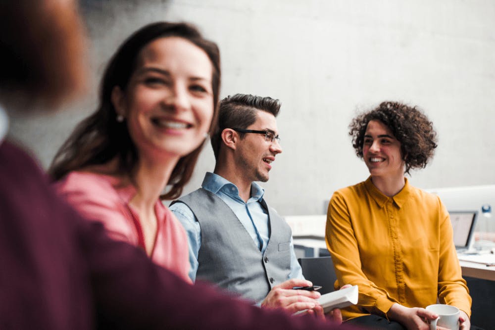 New employees gathered for resilience training