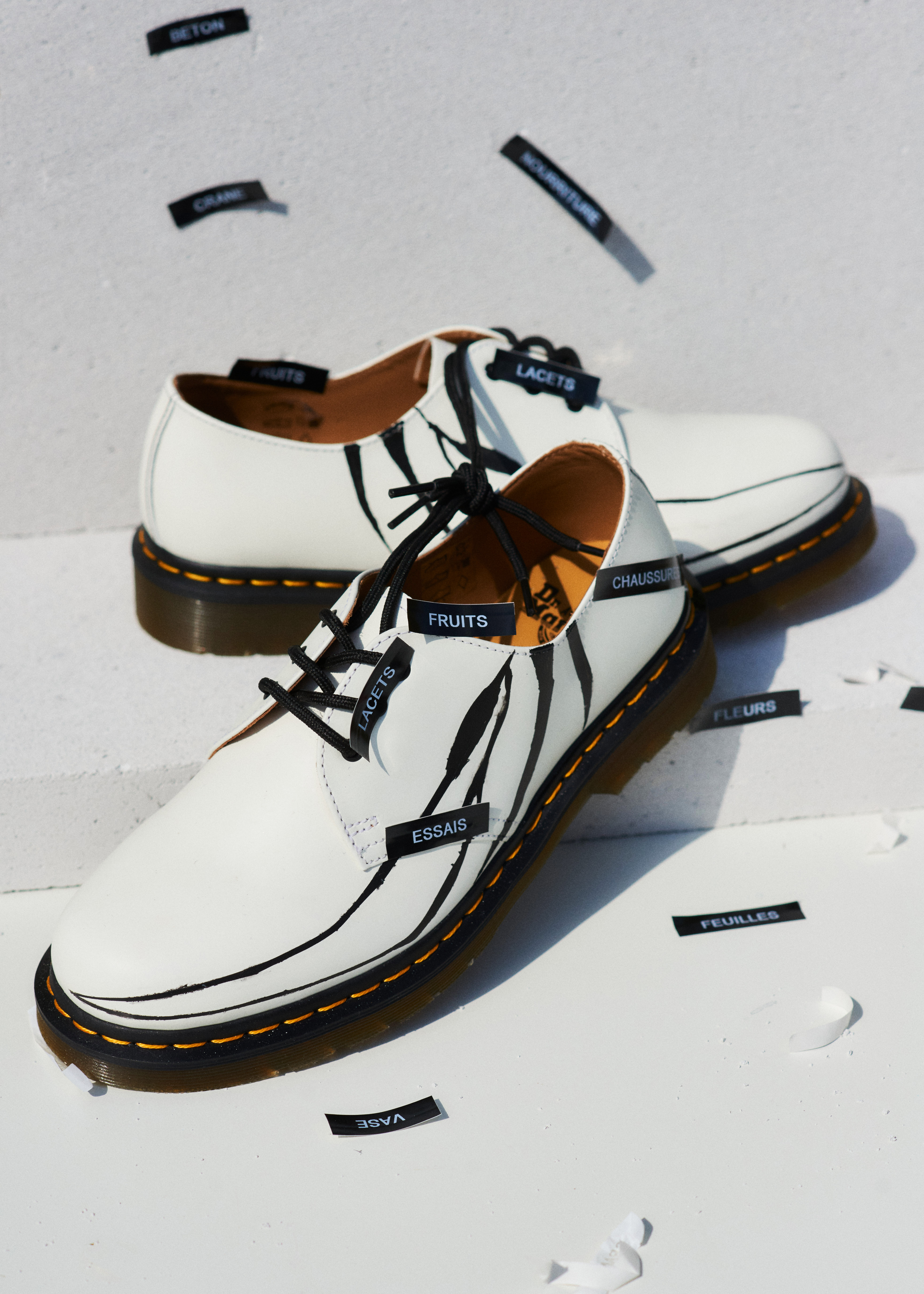 Dr Martens 0-93.Lab collaboration collection monochrome nature morte