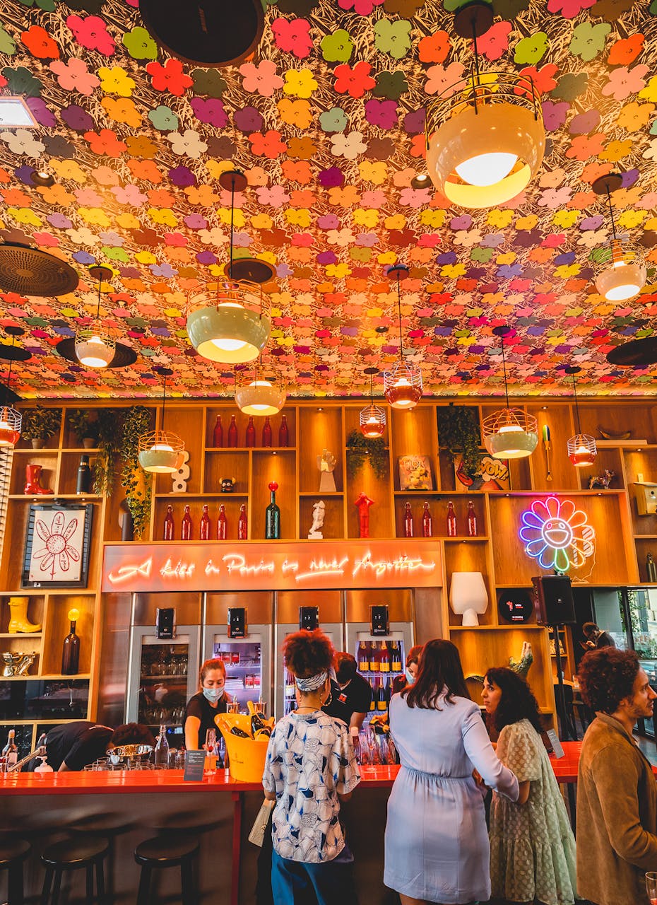 Le bar spécialement décoré pour l'événement