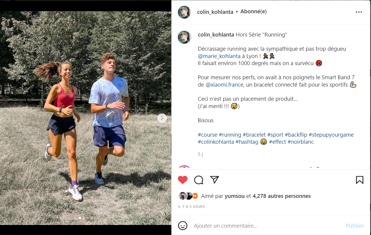 influenceurs running