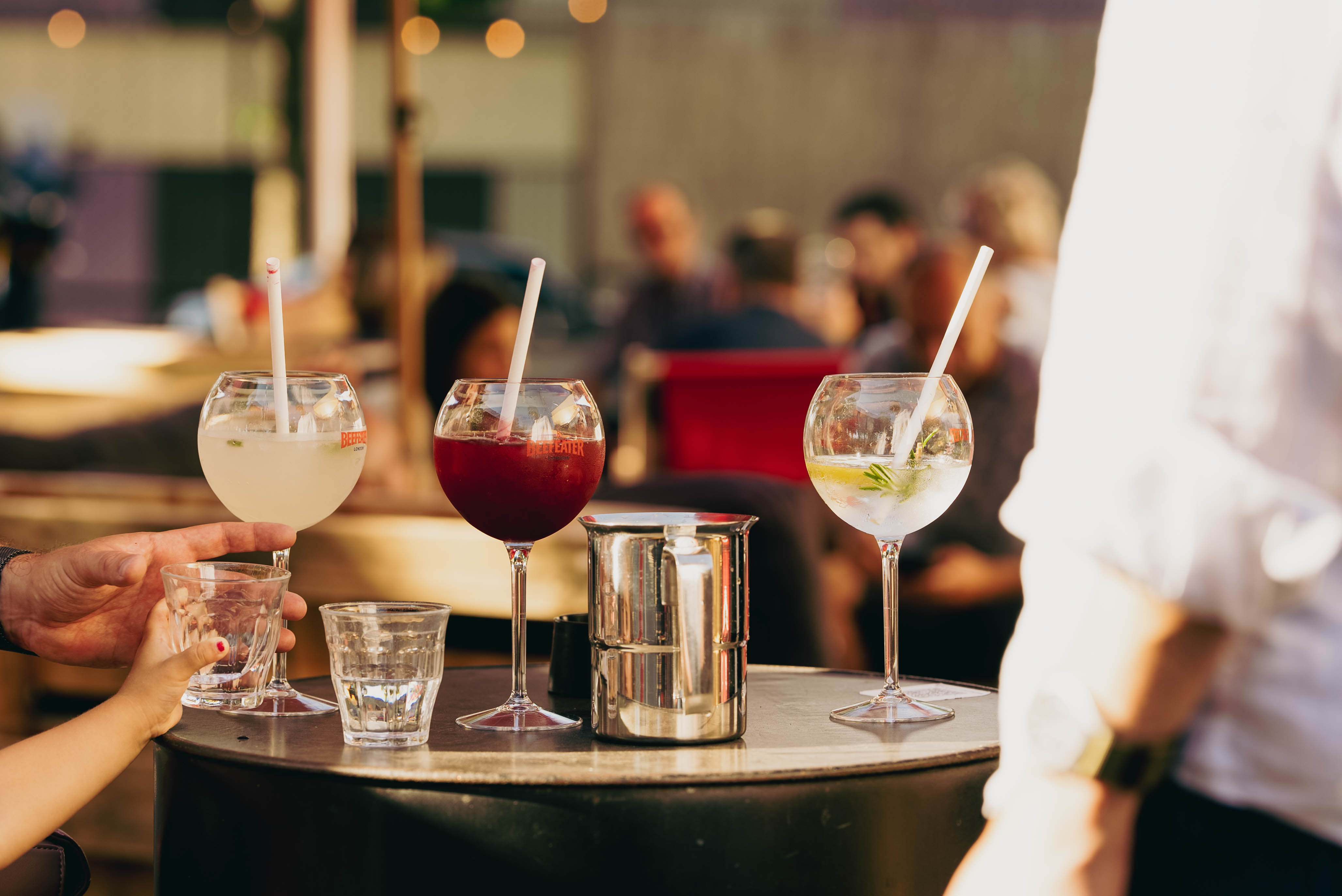 Des verres de cocktails Beefeater 