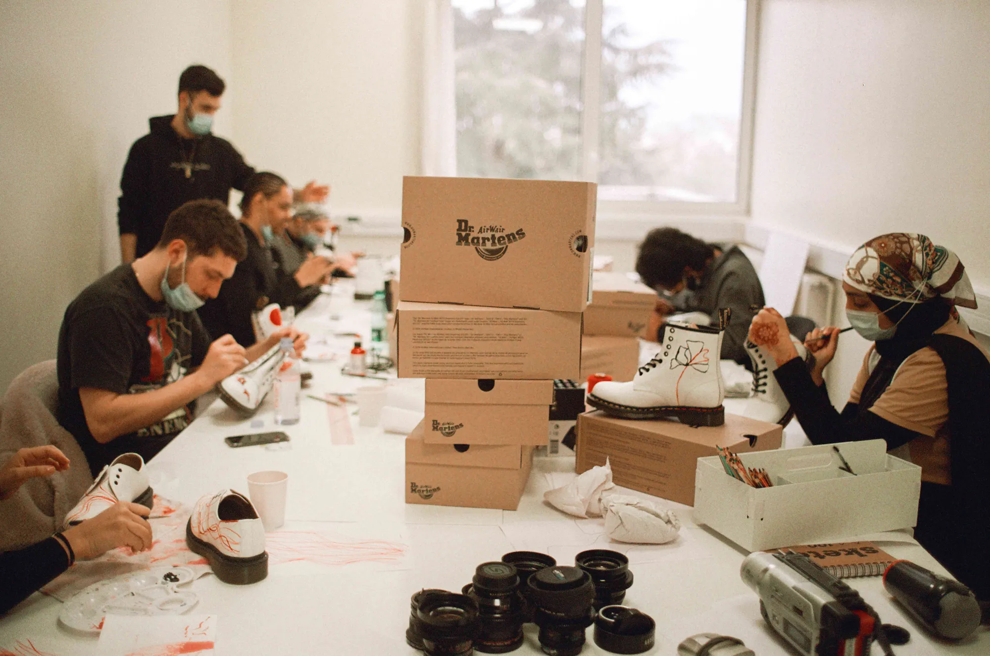 Dr Martens 0-93.Lab collaboration collection monochrome