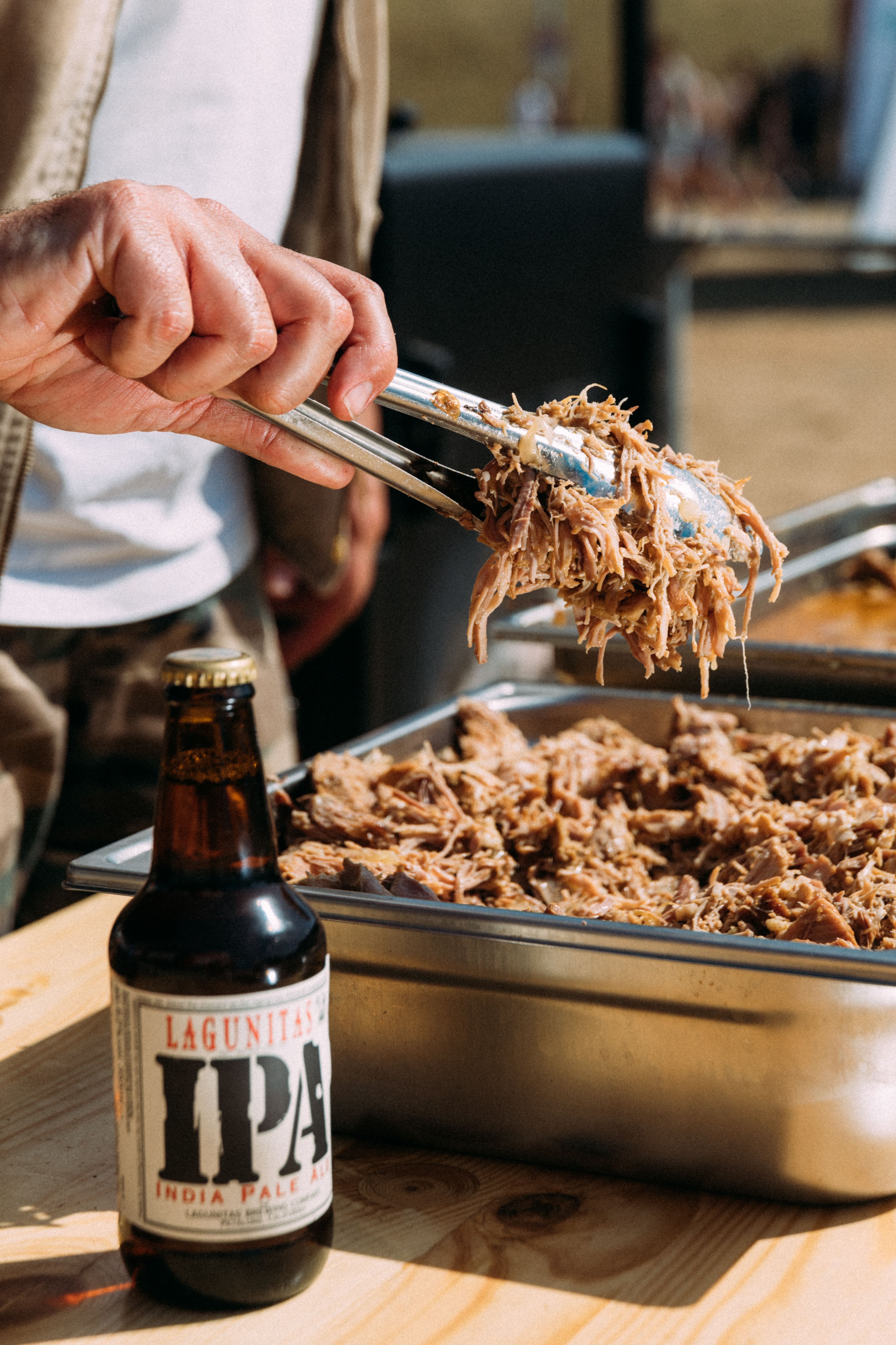 Pulled Pork et bière Lagunitas 